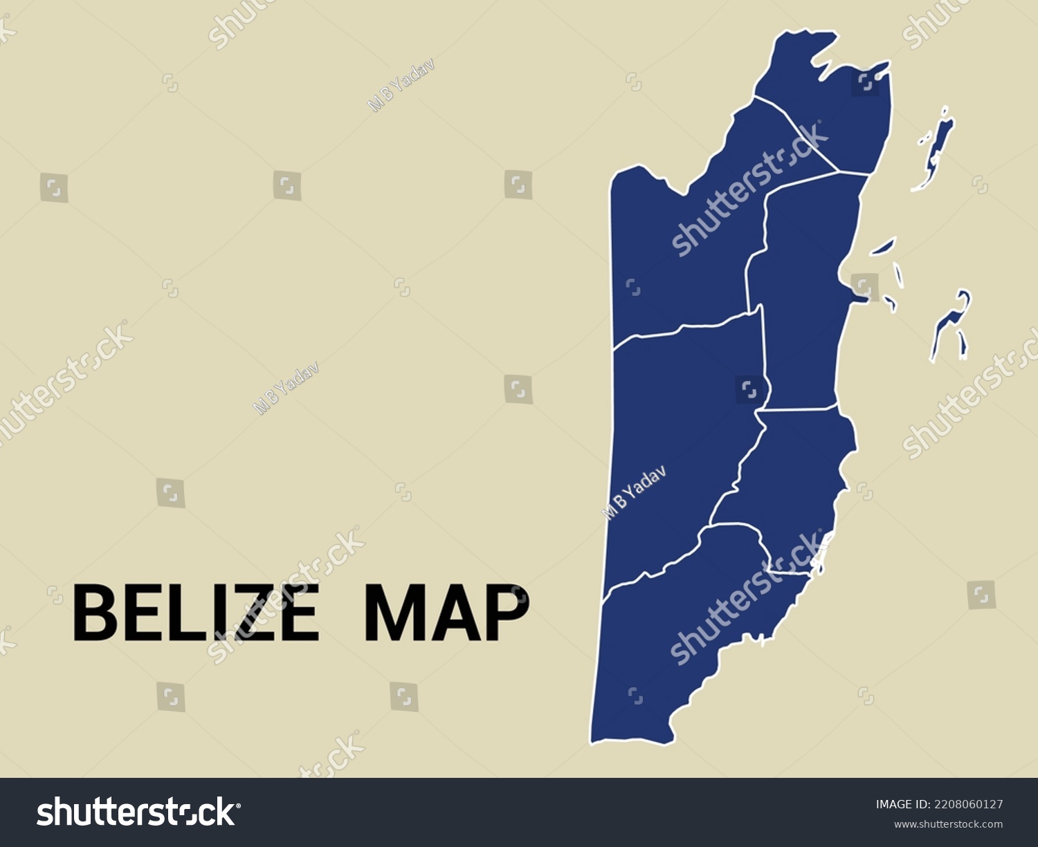 Map Of Belize Map Of Belize Vector Design Royalty Free Stock Vector