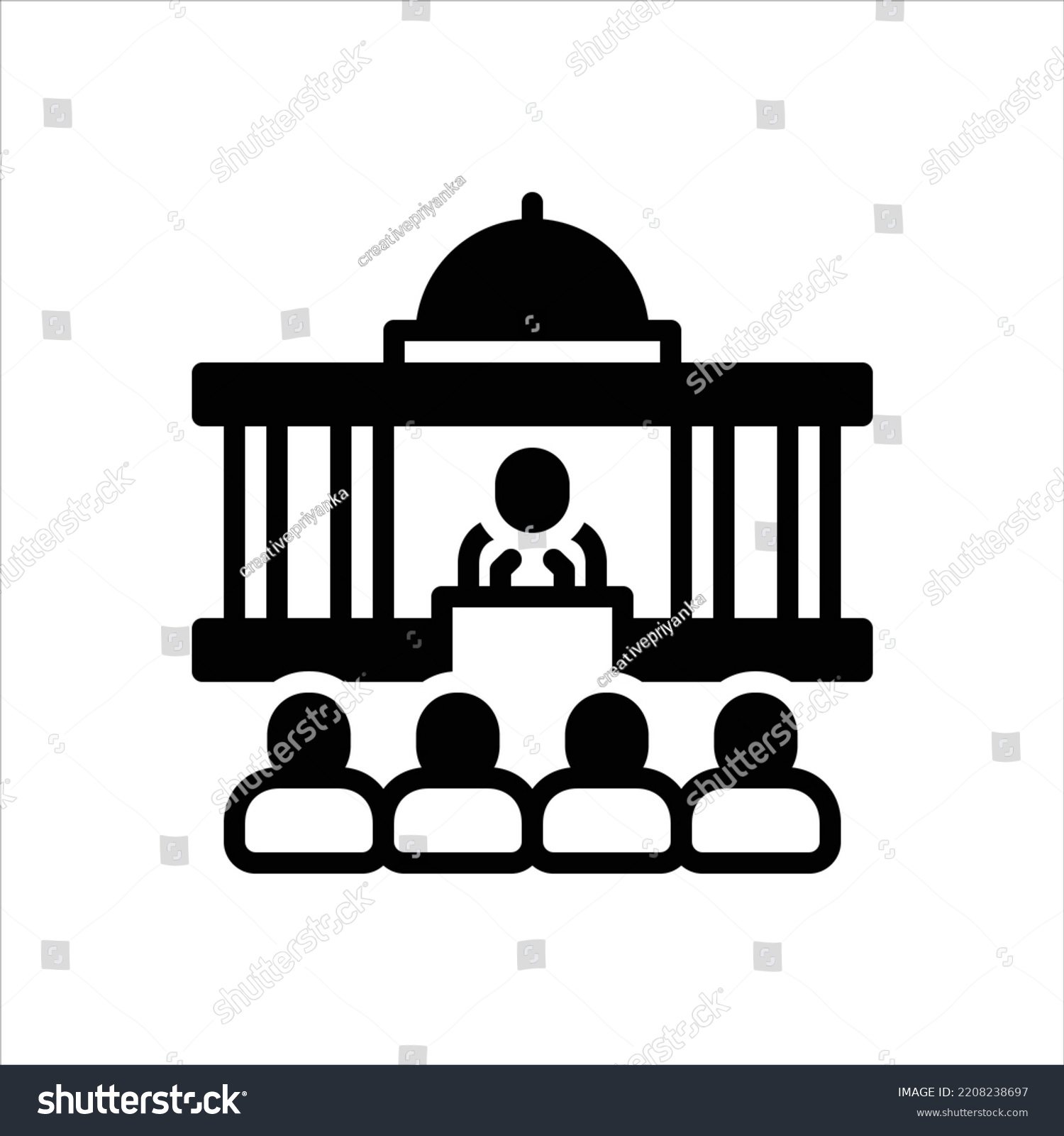 Vector black icon for political - Royalty Free Stock Vector 2208238697 ...