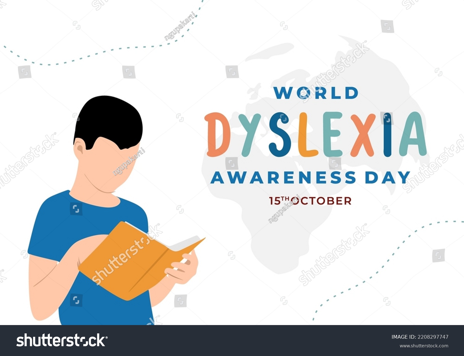 World dyslexia awareness day background - Royalty Free Stock Vector ...