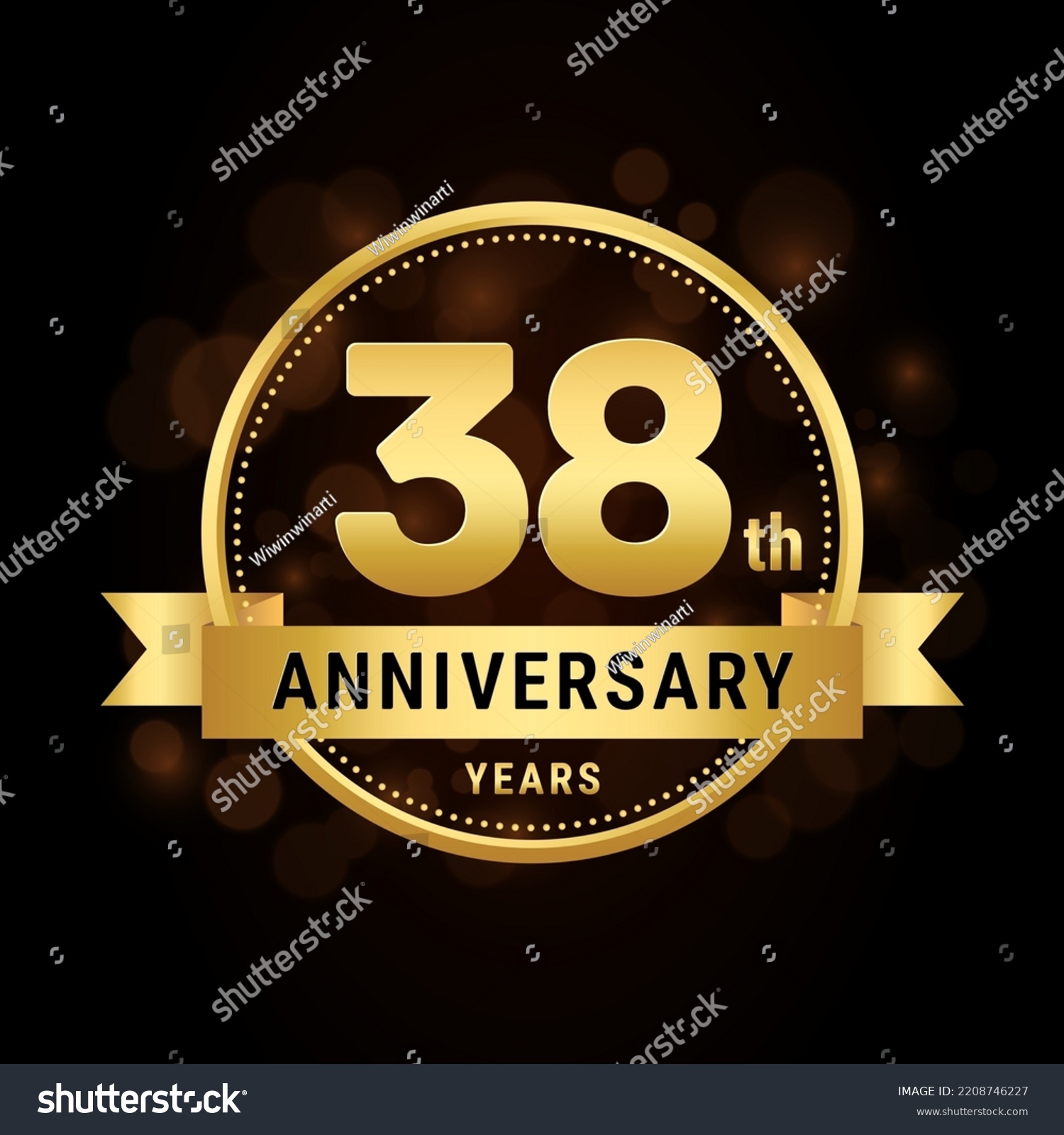 38th anniversary, anniversary celebration - Royalty Free Stock Vector ...