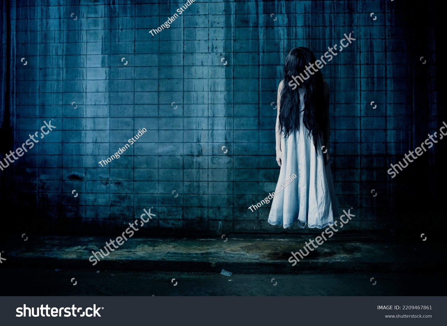 horror movie concept, woman ghost #2209467861