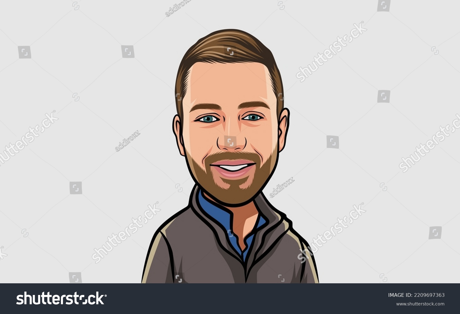 Man face caricature vector design - Royalty Free Stock Vector ...