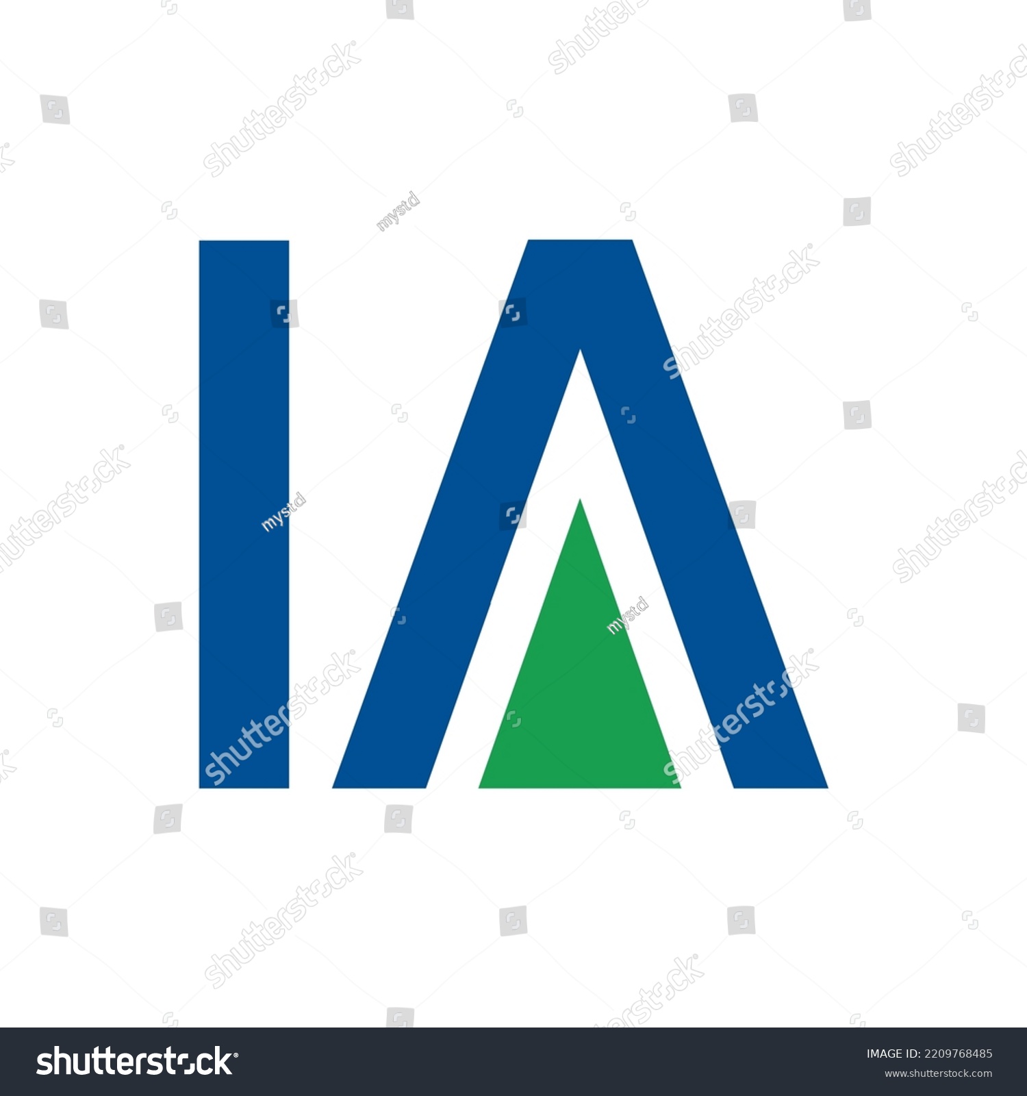 Ia Logo Design Abstract Letter Ia Logo Design Royalty Free Stock