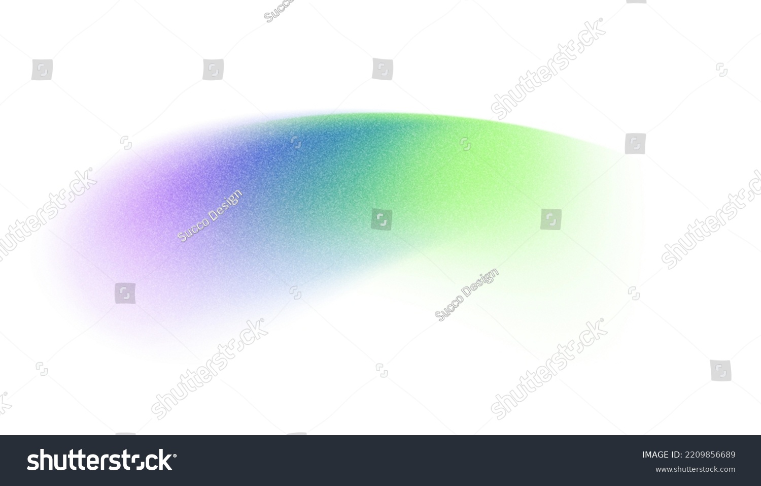 Stain of green and blue color. White background with grainy colorful gradient stripe with spray effect. #2209856689
