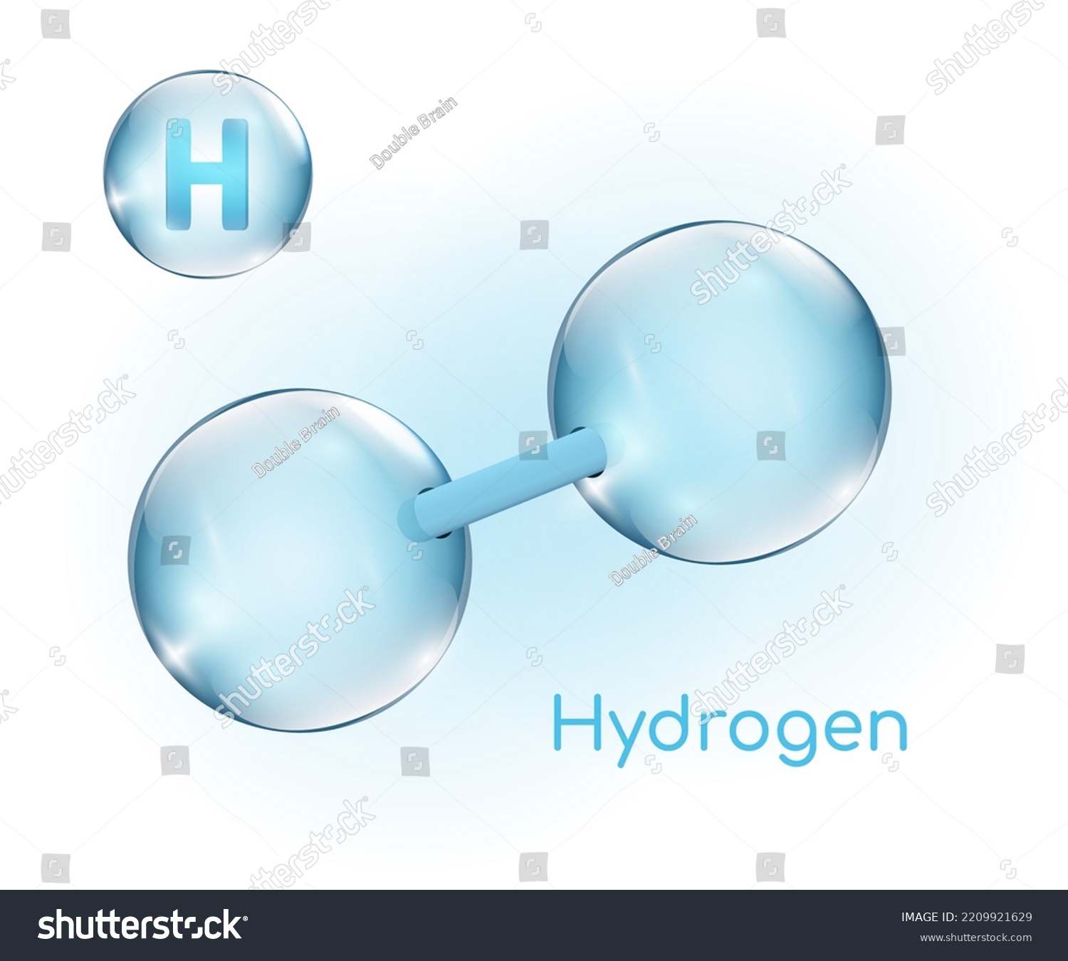 H2 molecule. Blue hydrogen production. - Royalty Free Stock Vector ...