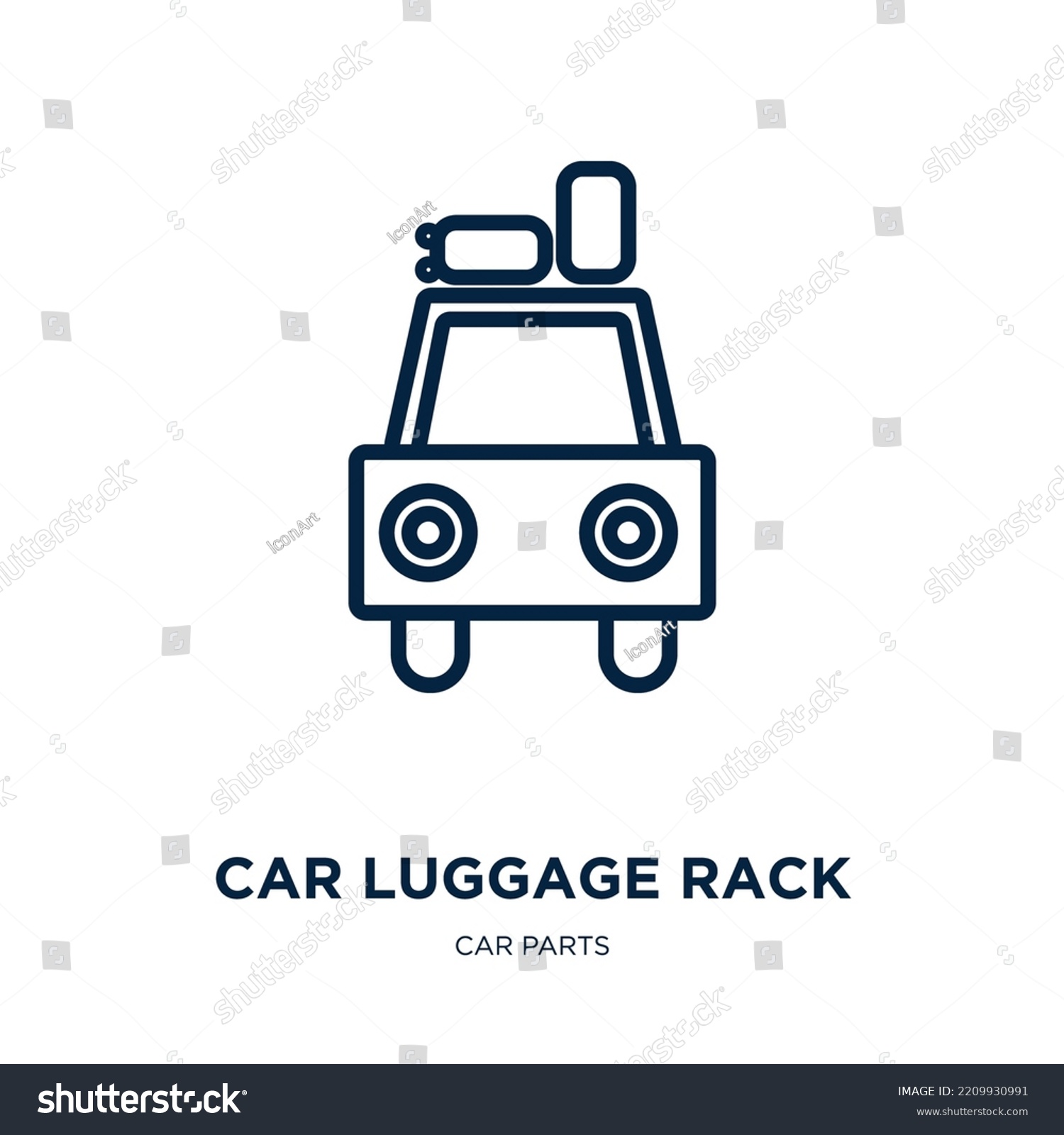 car luggage rack icon from car parts collection. - Royalty Free Stock ...