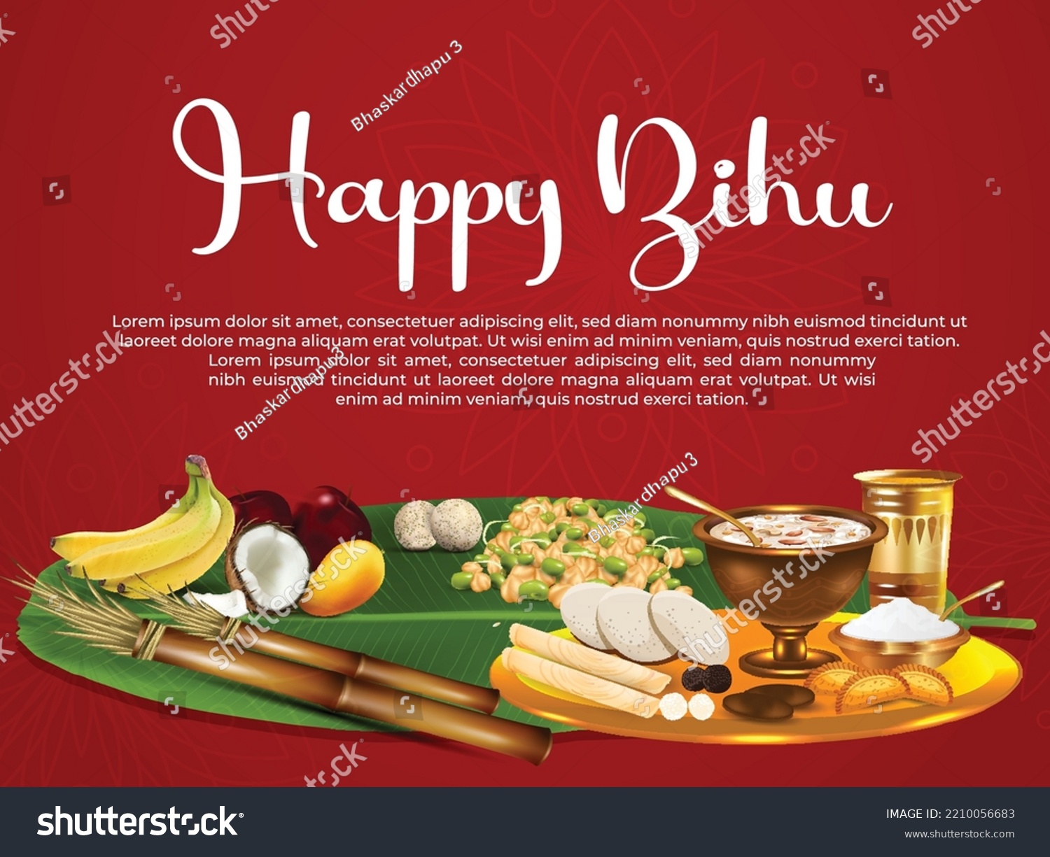 Greeting banner with traditional sweets: ladoo, - Royalty Free Stock ...