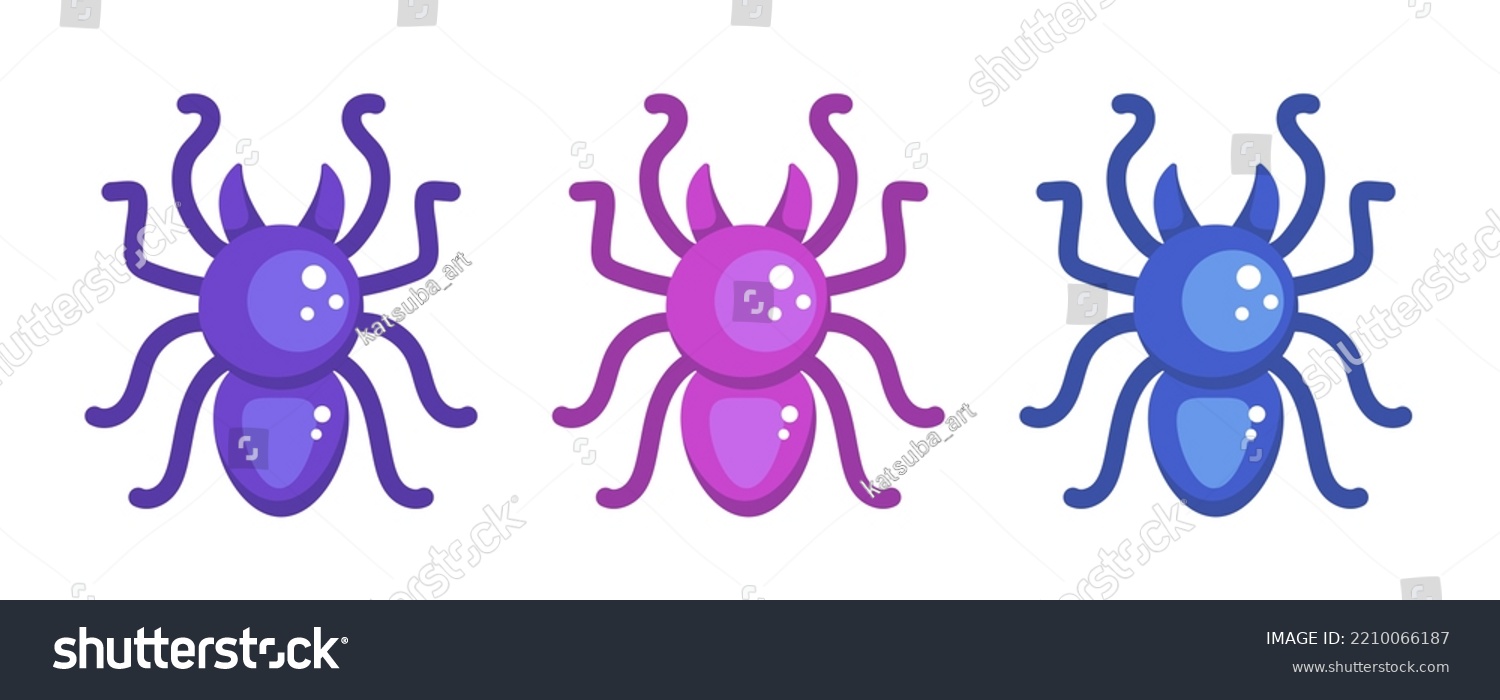Spider. Spiders set. Vector clipart isolated on - Royalty Free Stock ...