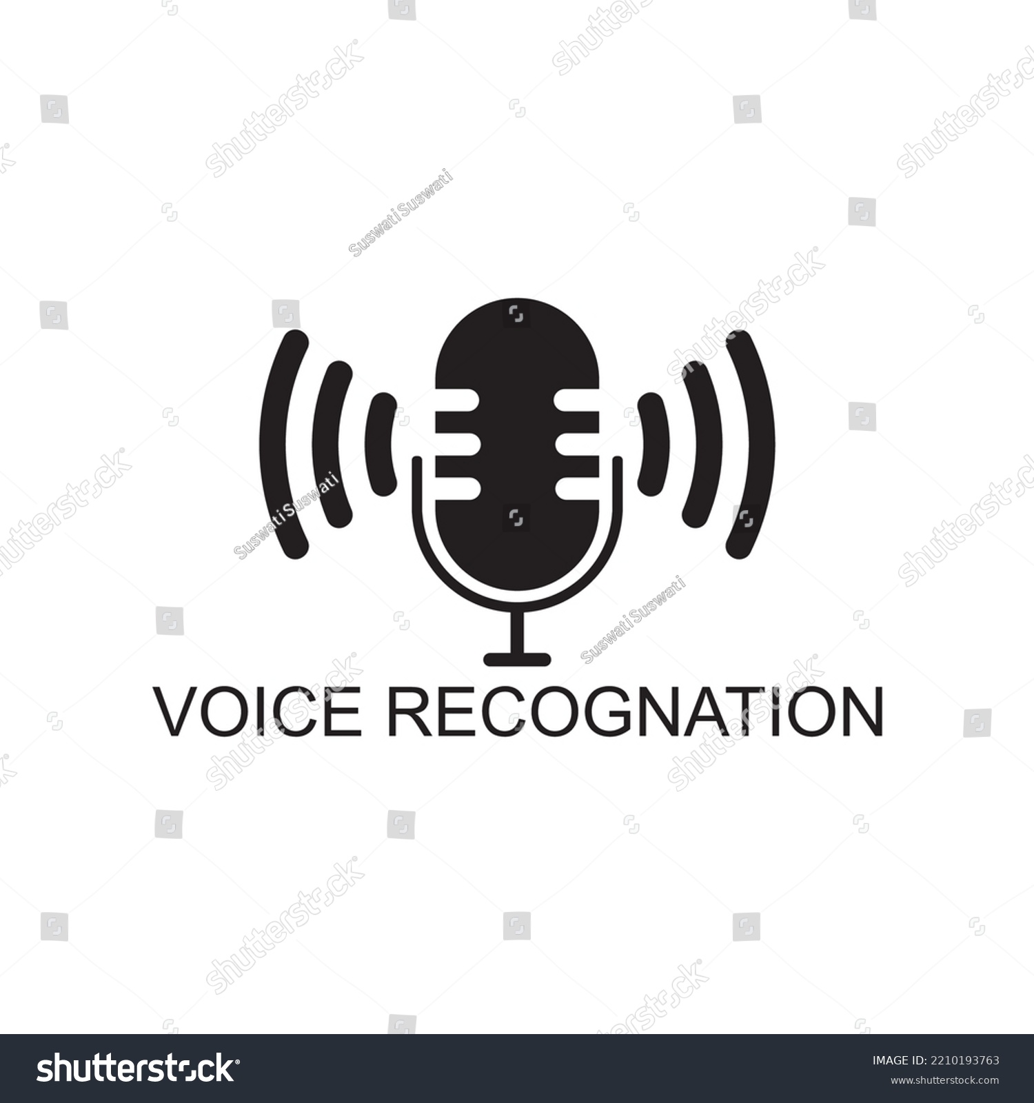 voice recognition icon , microphone icon - Royalty Free Stock Vector ...