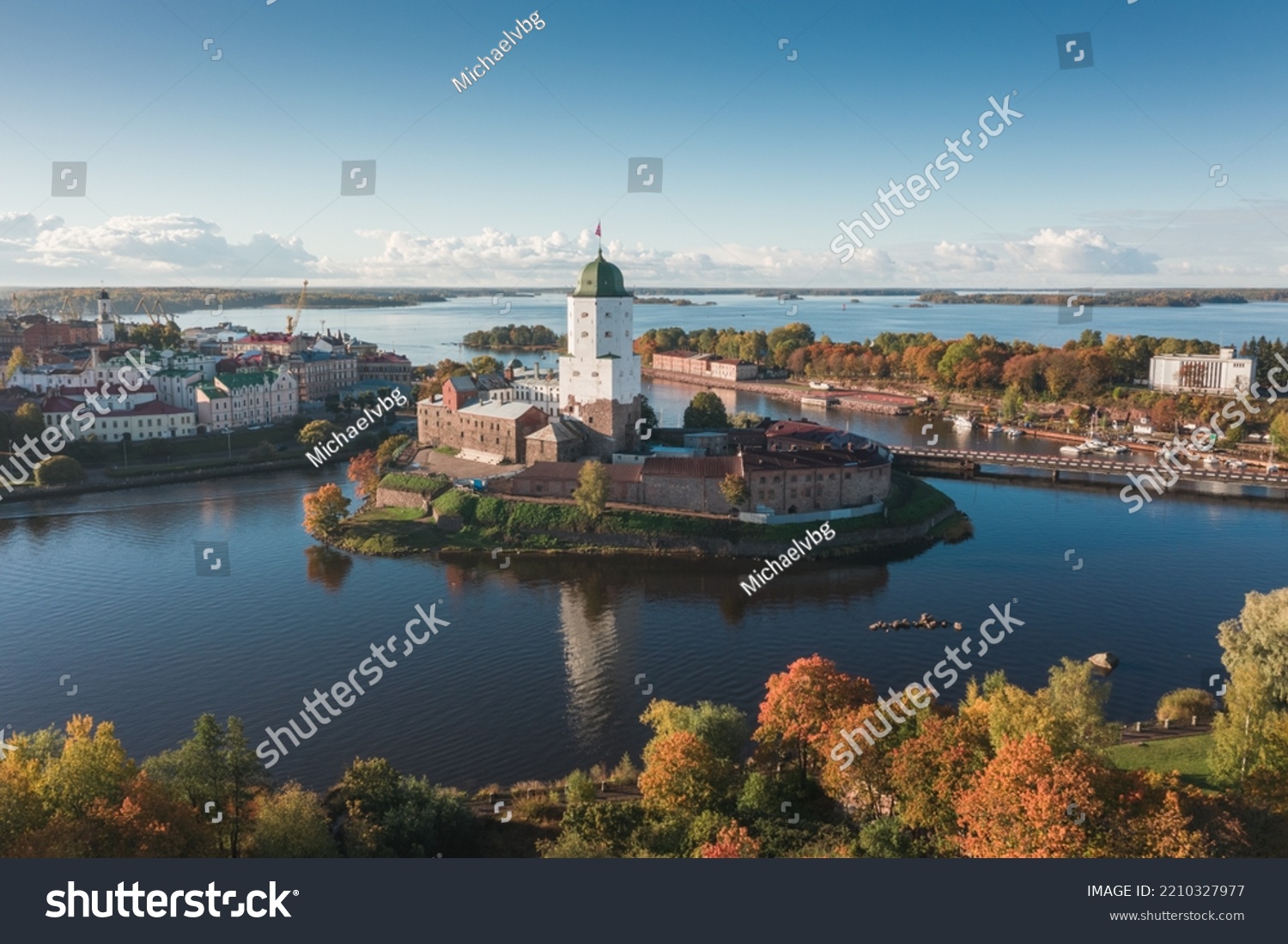 Vyborg Castle on an autumn morning in Vyborg. #2210327977