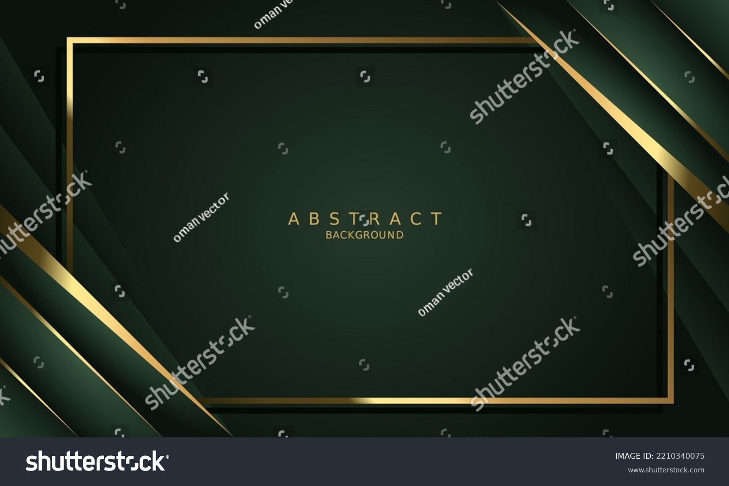 Dark Green Luxury Premium Background And Gold Royalty Free Stock Vector 2210340075