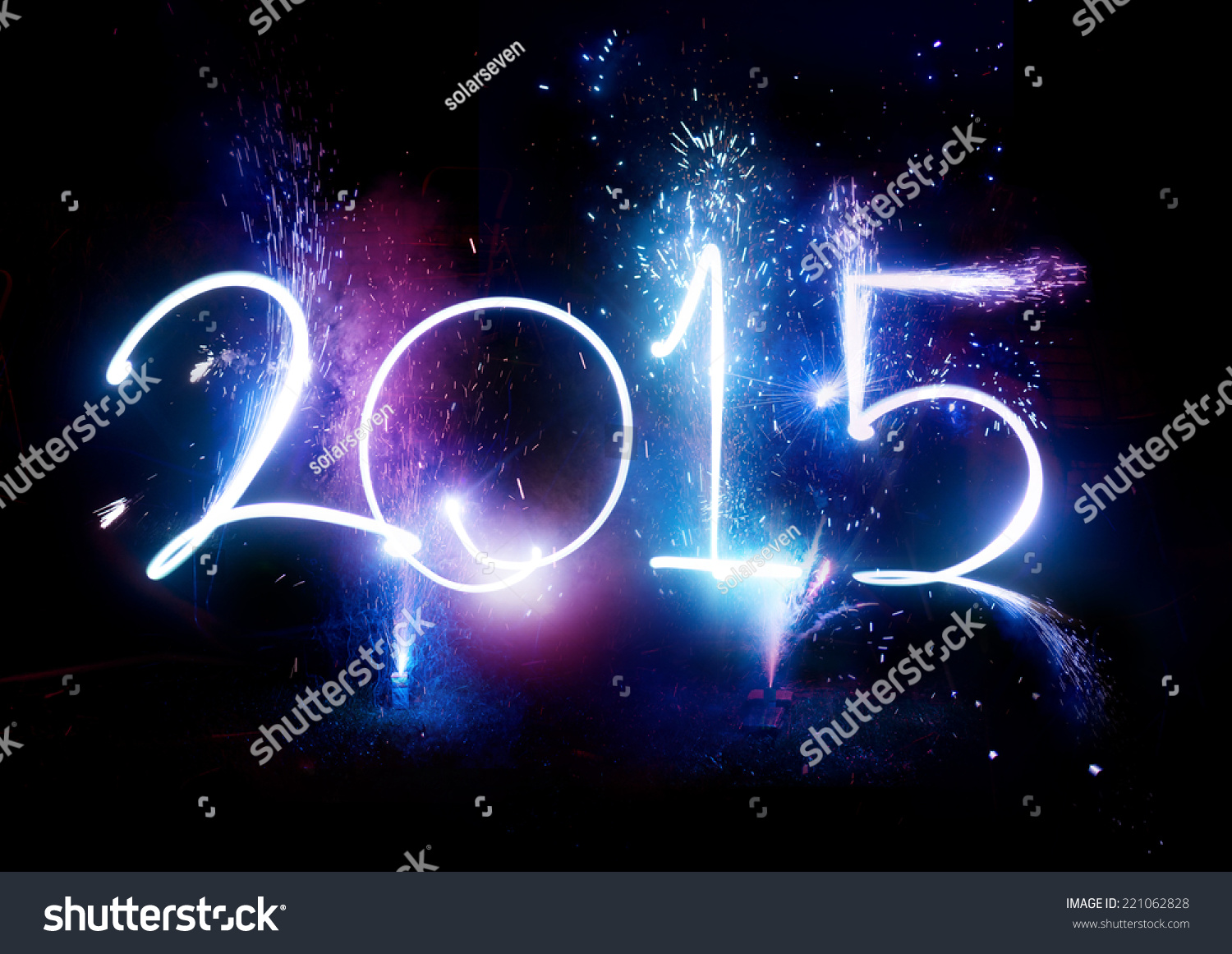 2015 Fireworks New Year Display celebrations #221062828