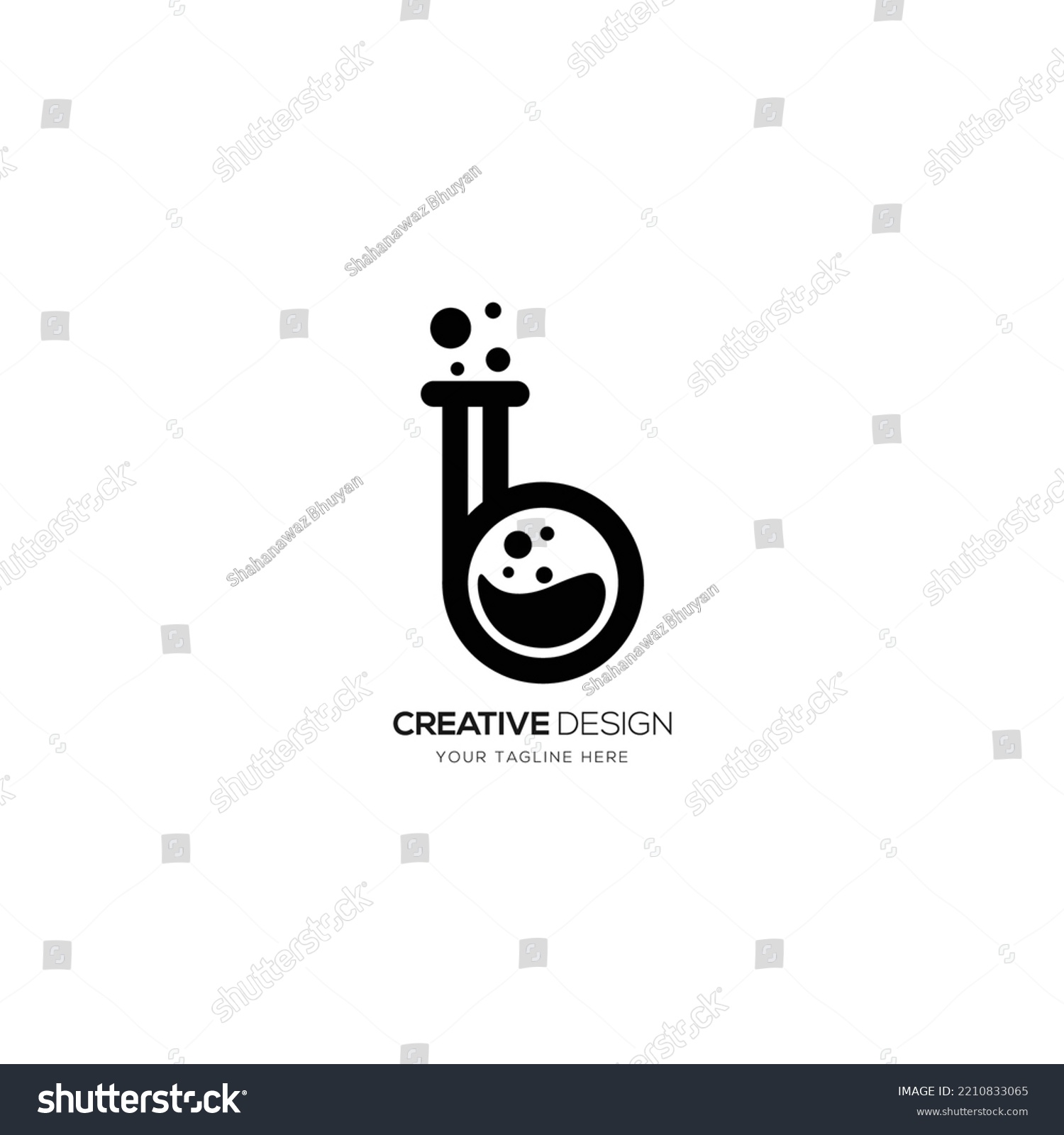 Modern Letter B Lab Creative Logo - Royalty Free Stock Vector ...