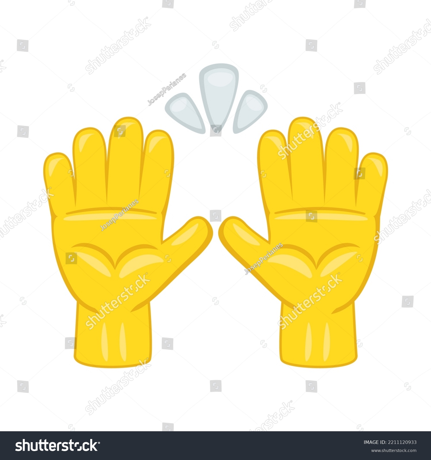 Raising Hands Sign Emoji Icon Illustration Royalty Free Stock Vector