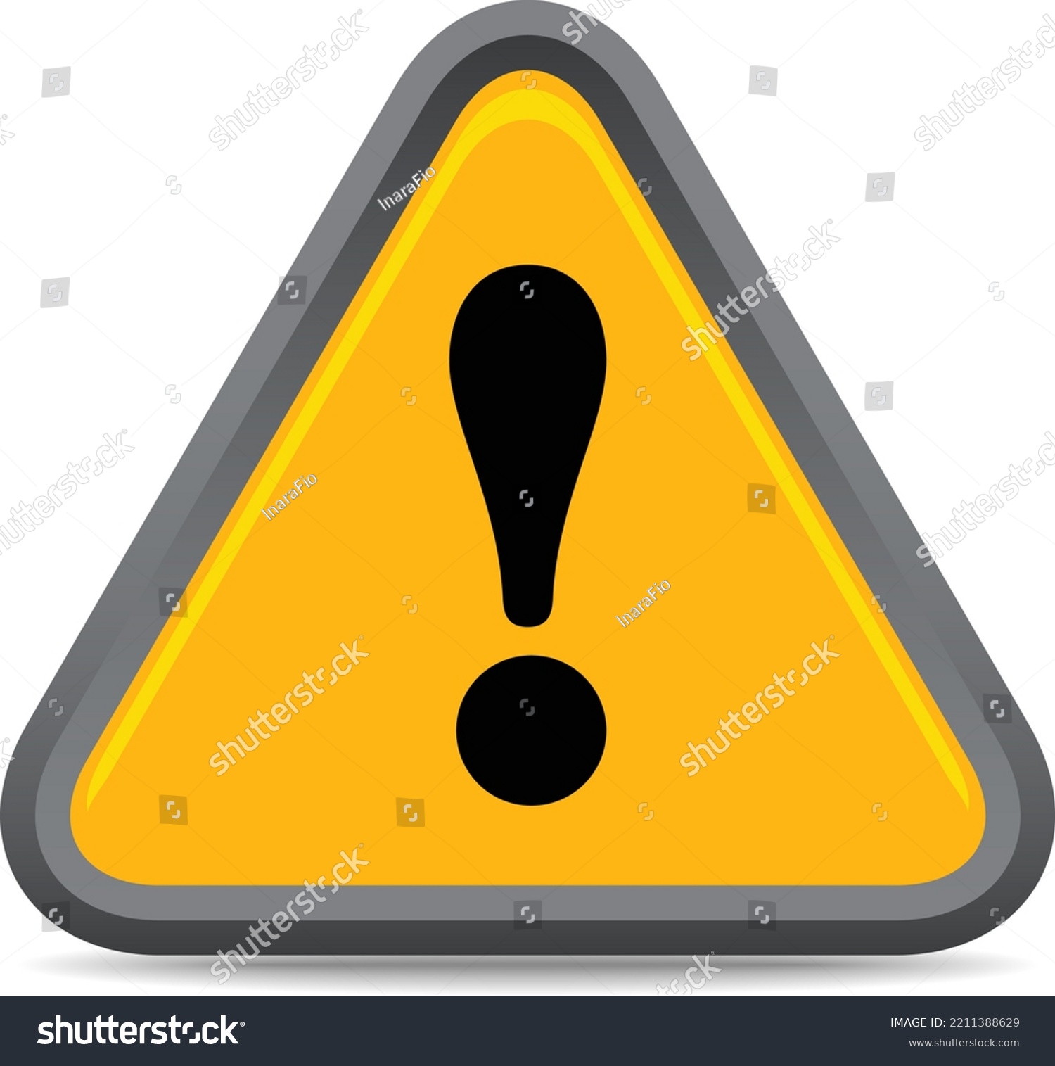 danger sign triangle in vector shape - Royalty Free Stock Vector 2211388629 - Avopix.com
