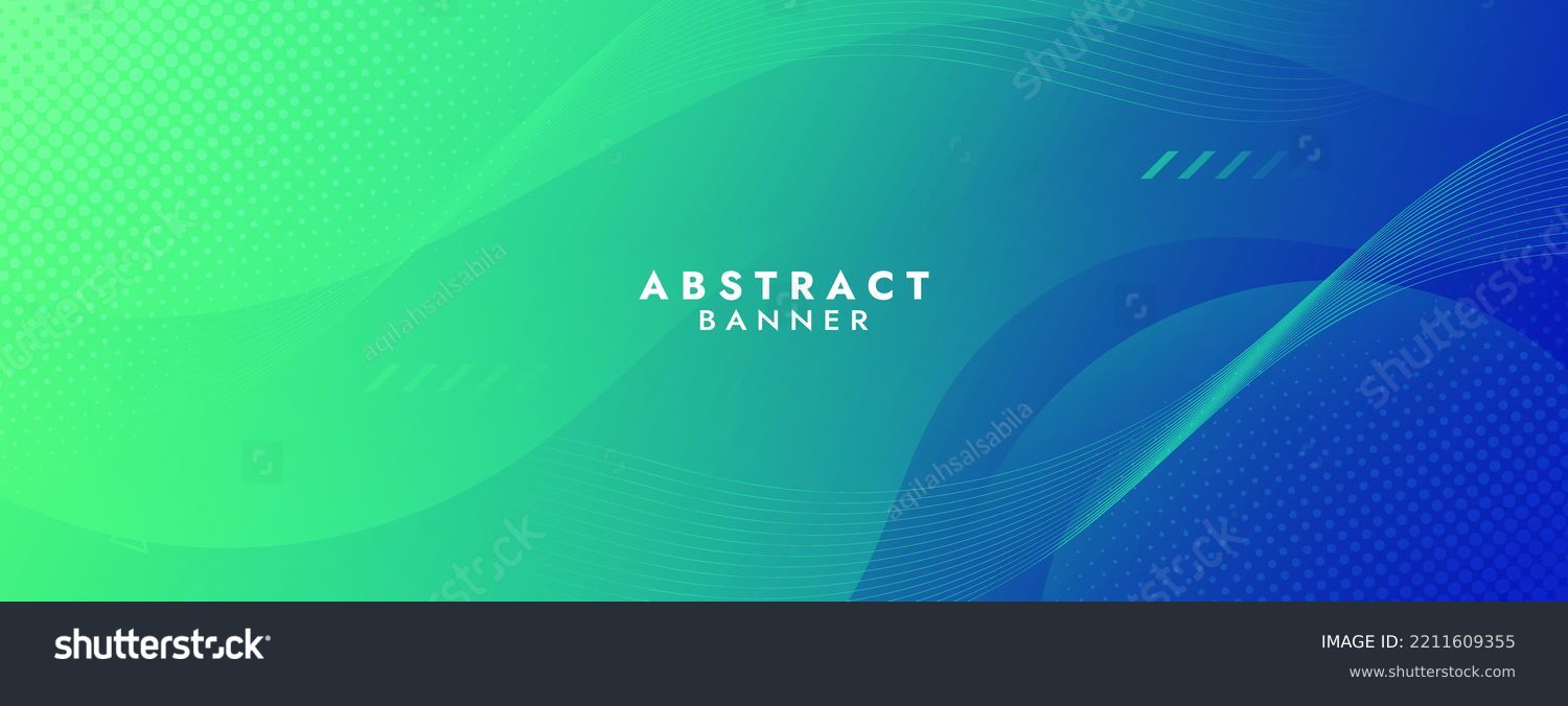 Abstract Green Fluid Banner Template. Modern background design. gradient color. Dynamic Waves. Liquid shapes composition. Fit for banners #2211609355