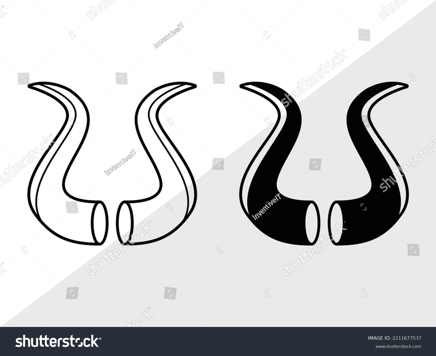 Devil Horn SVG Printable Vector Illustration - Royalty Free Stock ...