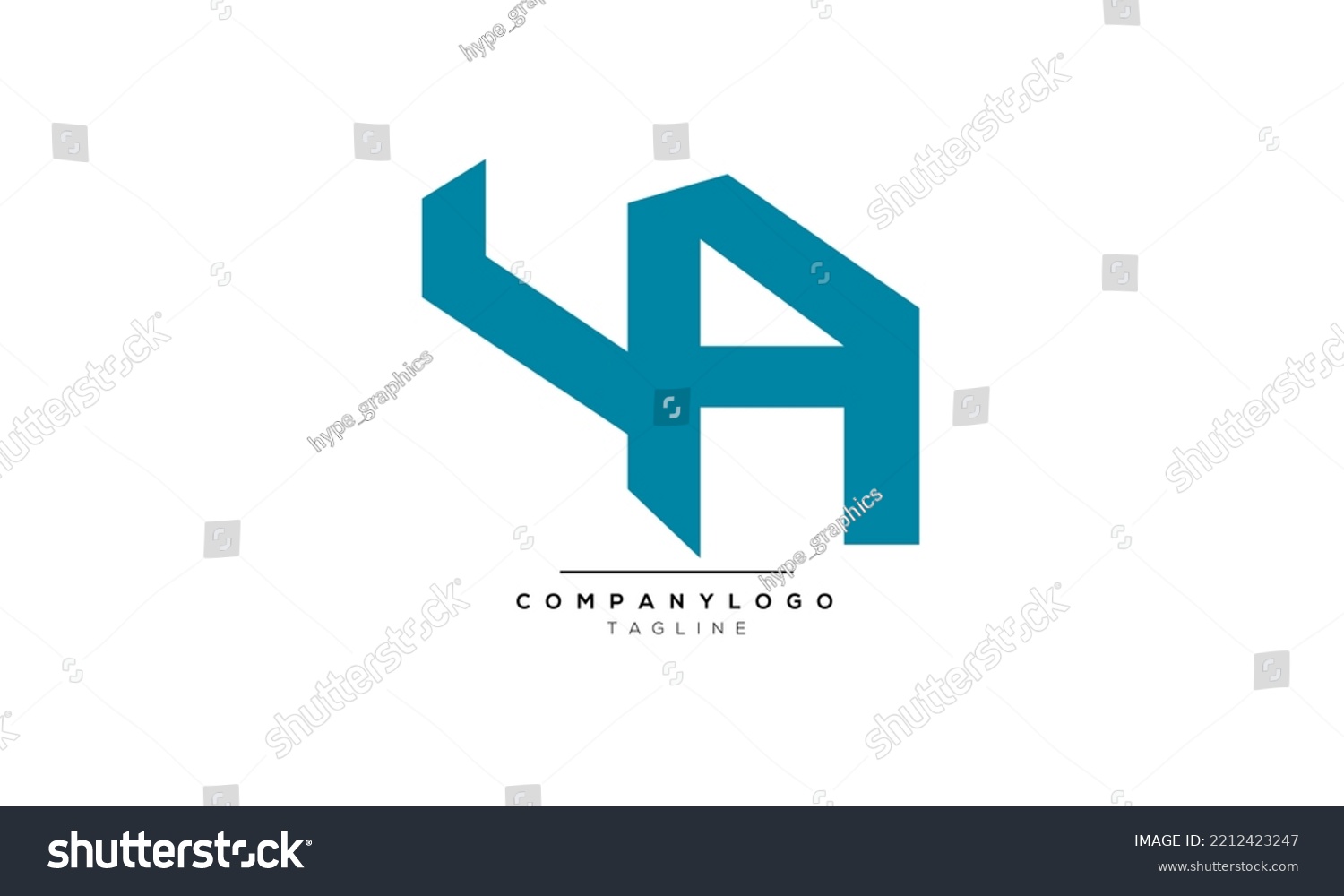 Alphabet letters Initials Monogram logo YA, YA - Royalty Free Stock ...