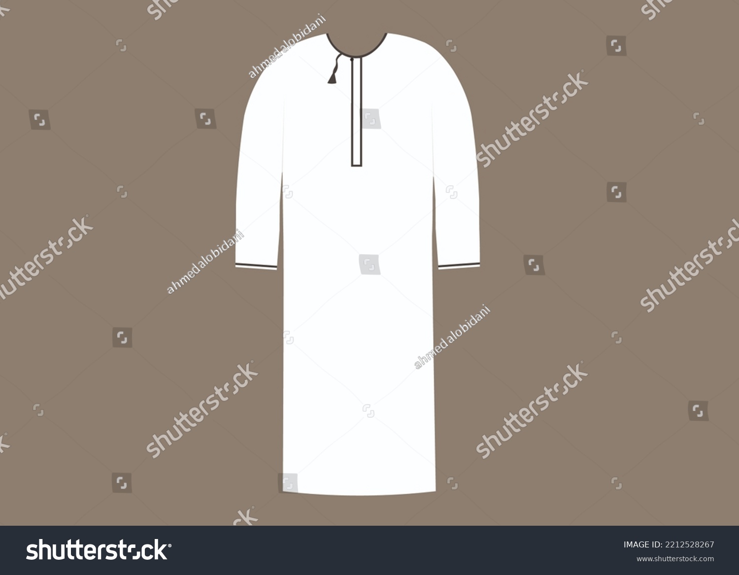 The Omani Dishdasha Which Is The Official Dress Royalty Free Stock Vector 2212528267