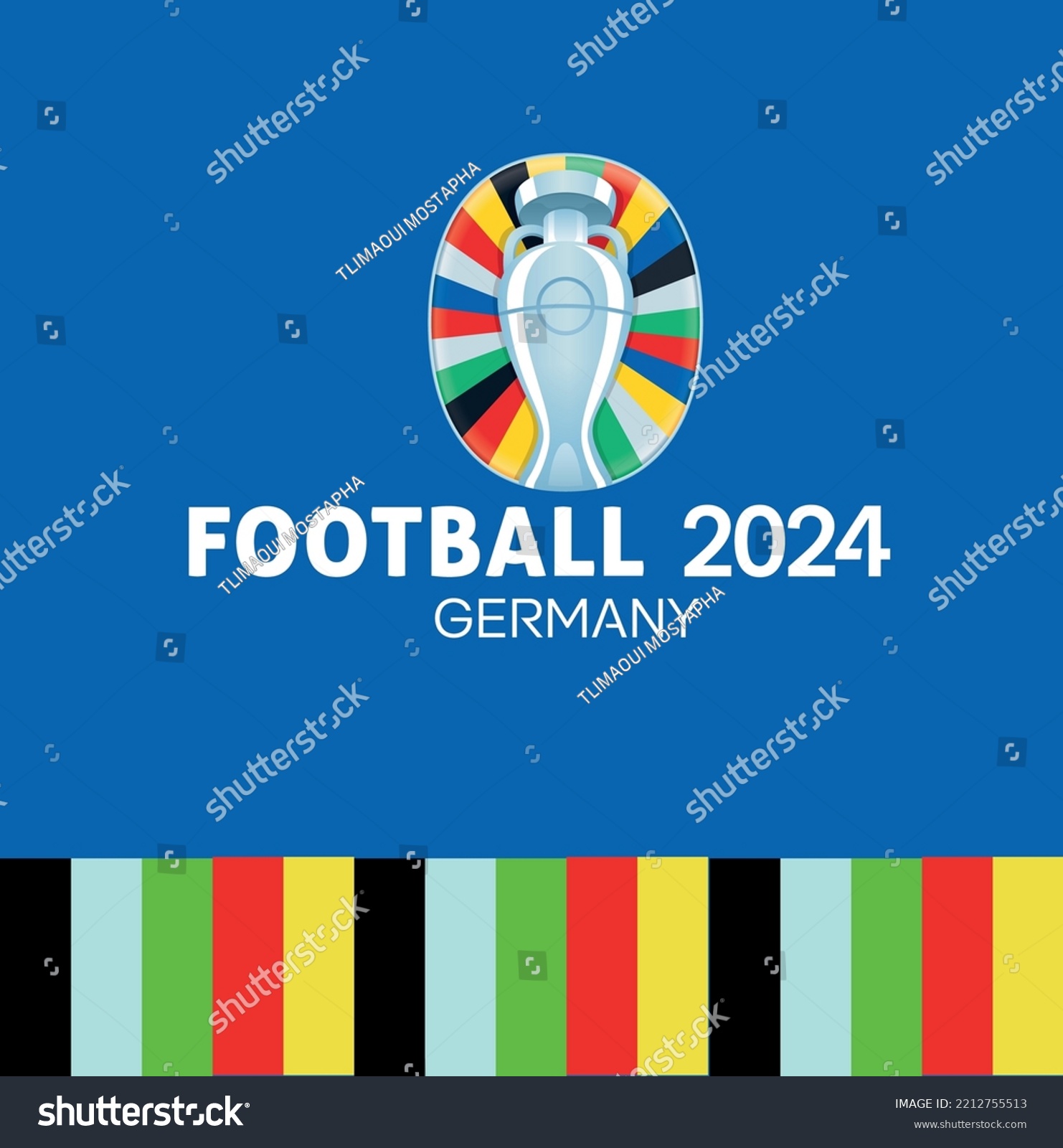 The UEFA EURO 2024 slogan.Europe football - Royalty Free Stock Vector ...