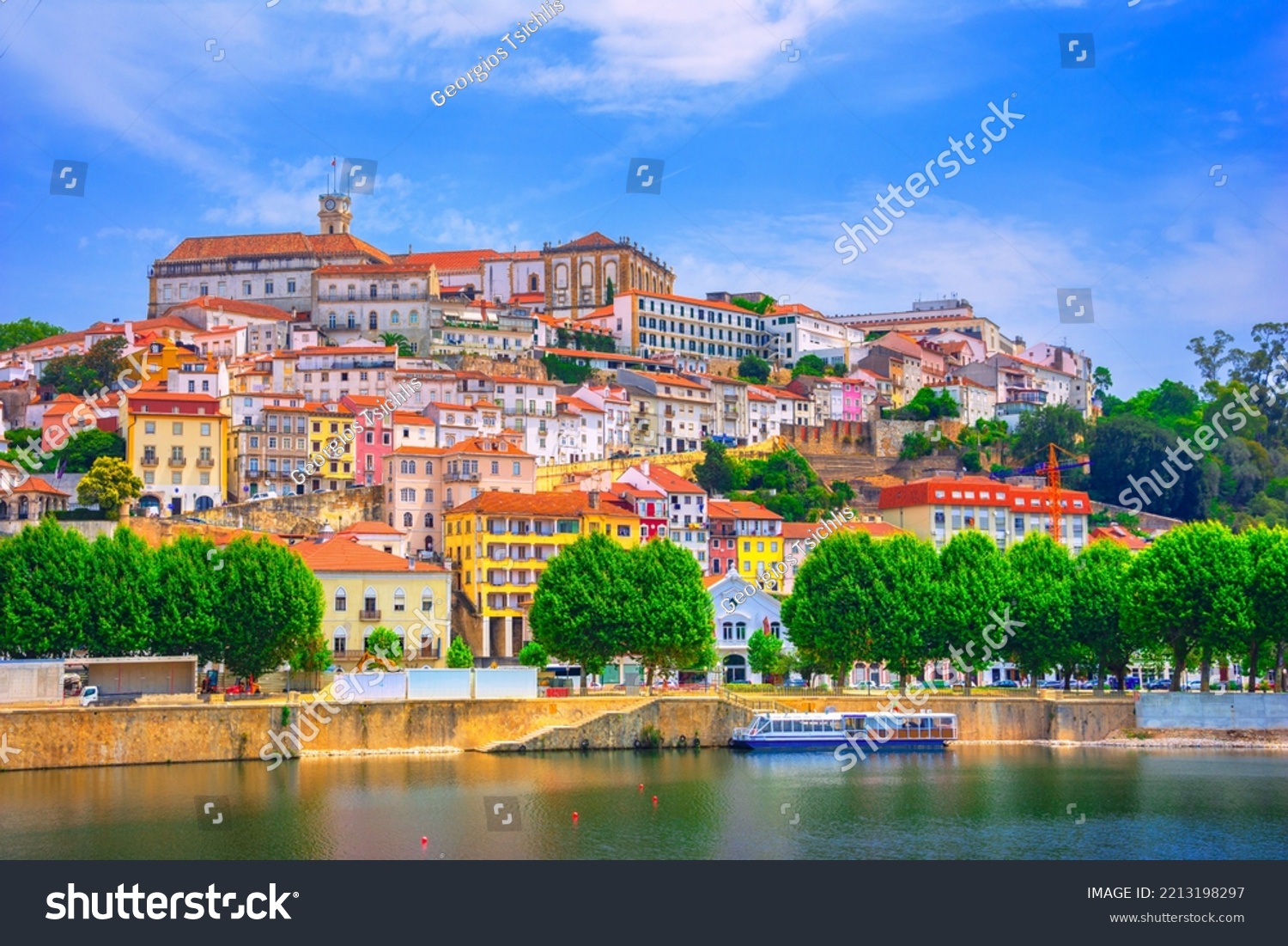 View of cityscape of old town of Coimbra, Portugal #2213198297