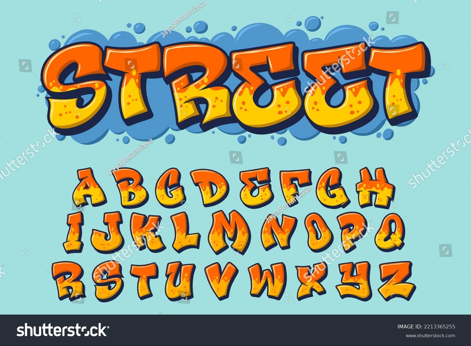 Alphabet Street Graffiti text vector Letters - Royalty Free Stock ...