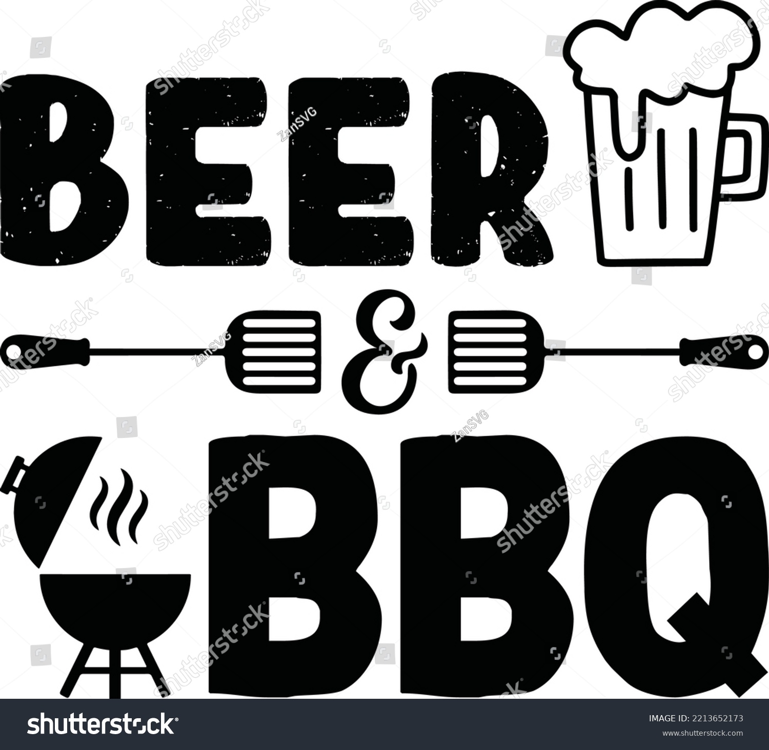 Beer And BBQ Vector File, Alcohol Svg Design - Royalty Free Stock ...