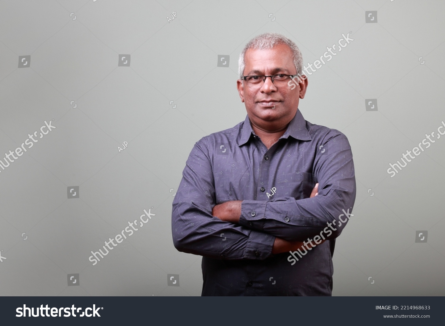 Portrait of a senior man of Indian ethnicity a smiling face #2214968633