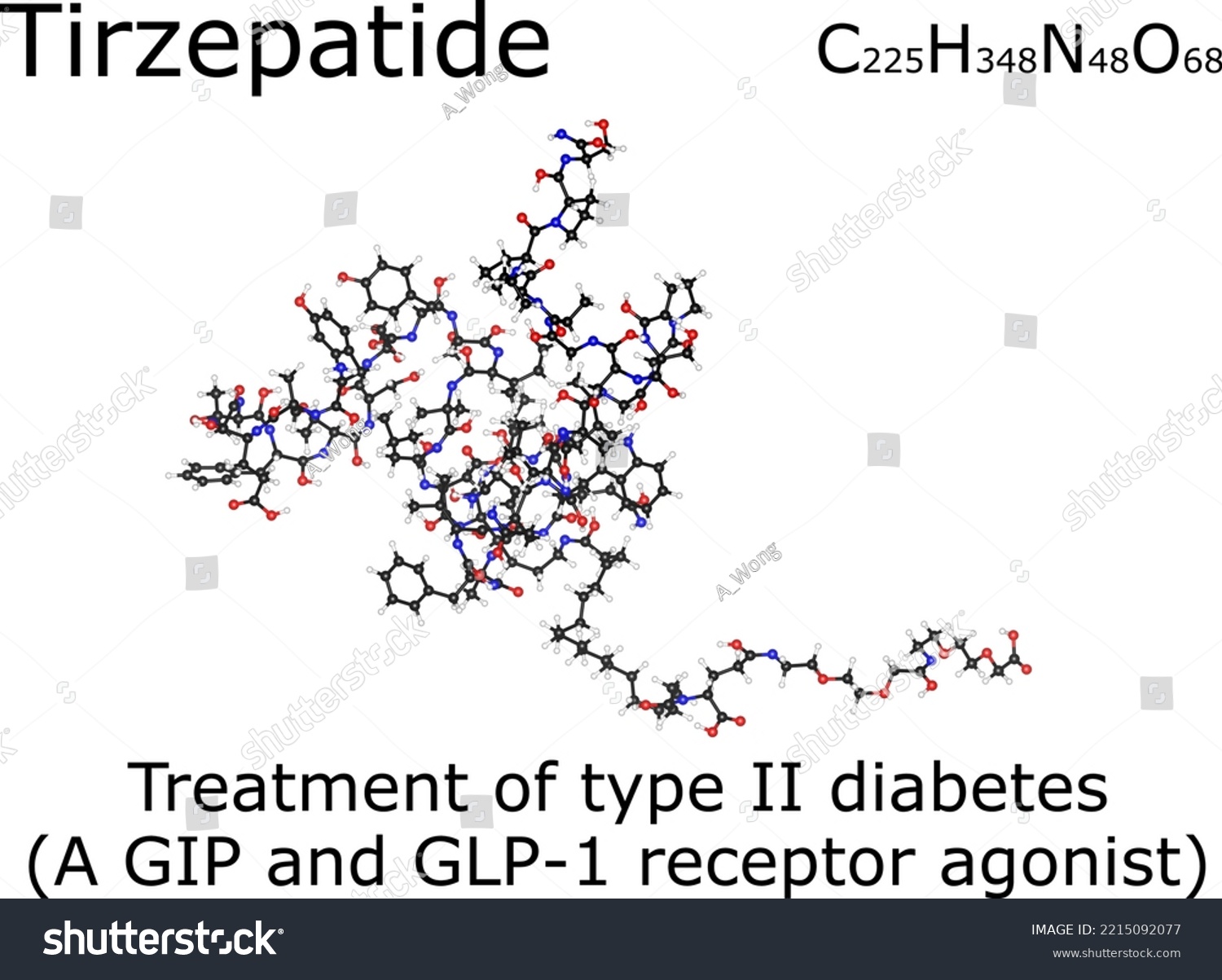 Tirzepatide Chemical Formula And Molecular - Royalty Free Stock Vector ...