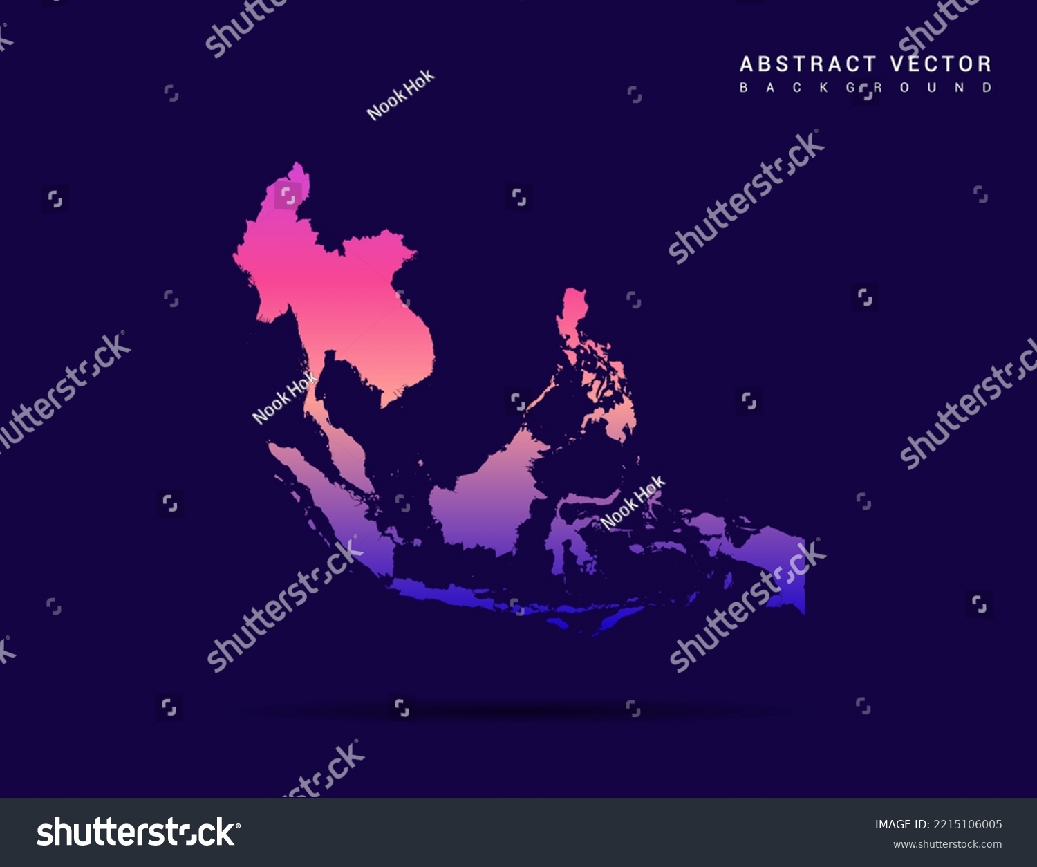 Southeast Asia map of Colorful gradient style - Royalty Free Stock ...