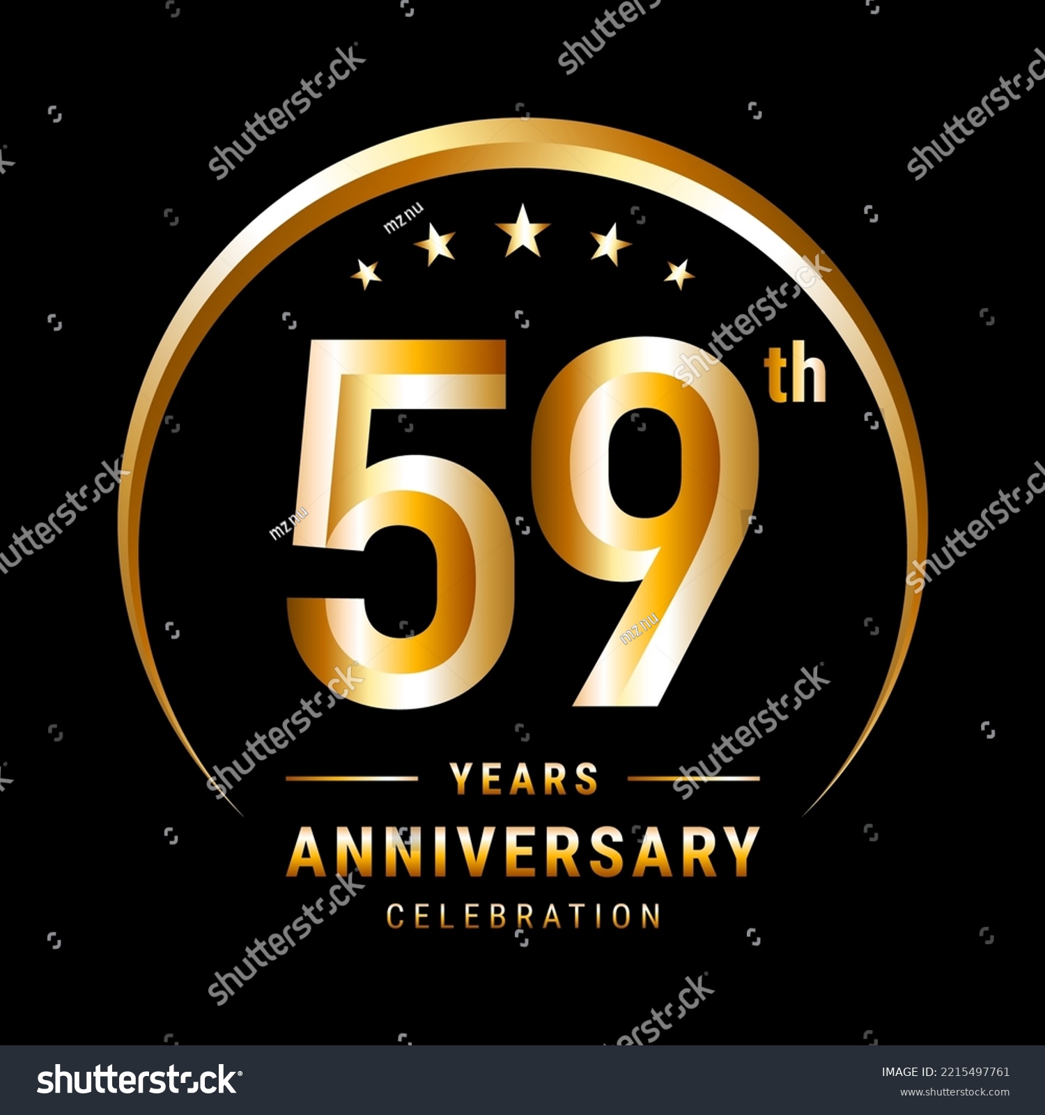 59th Anniversary, Logo design for anniversary - Royalty Free Stock ...