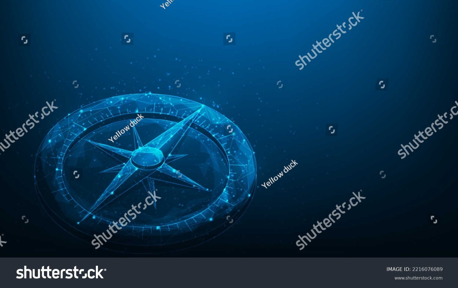 target goal compass success digital technology. business strategy achievement . compass low poly wireframe. Direction aiming to target on blue dark background. vector illustration digital fantastic. #2216076089