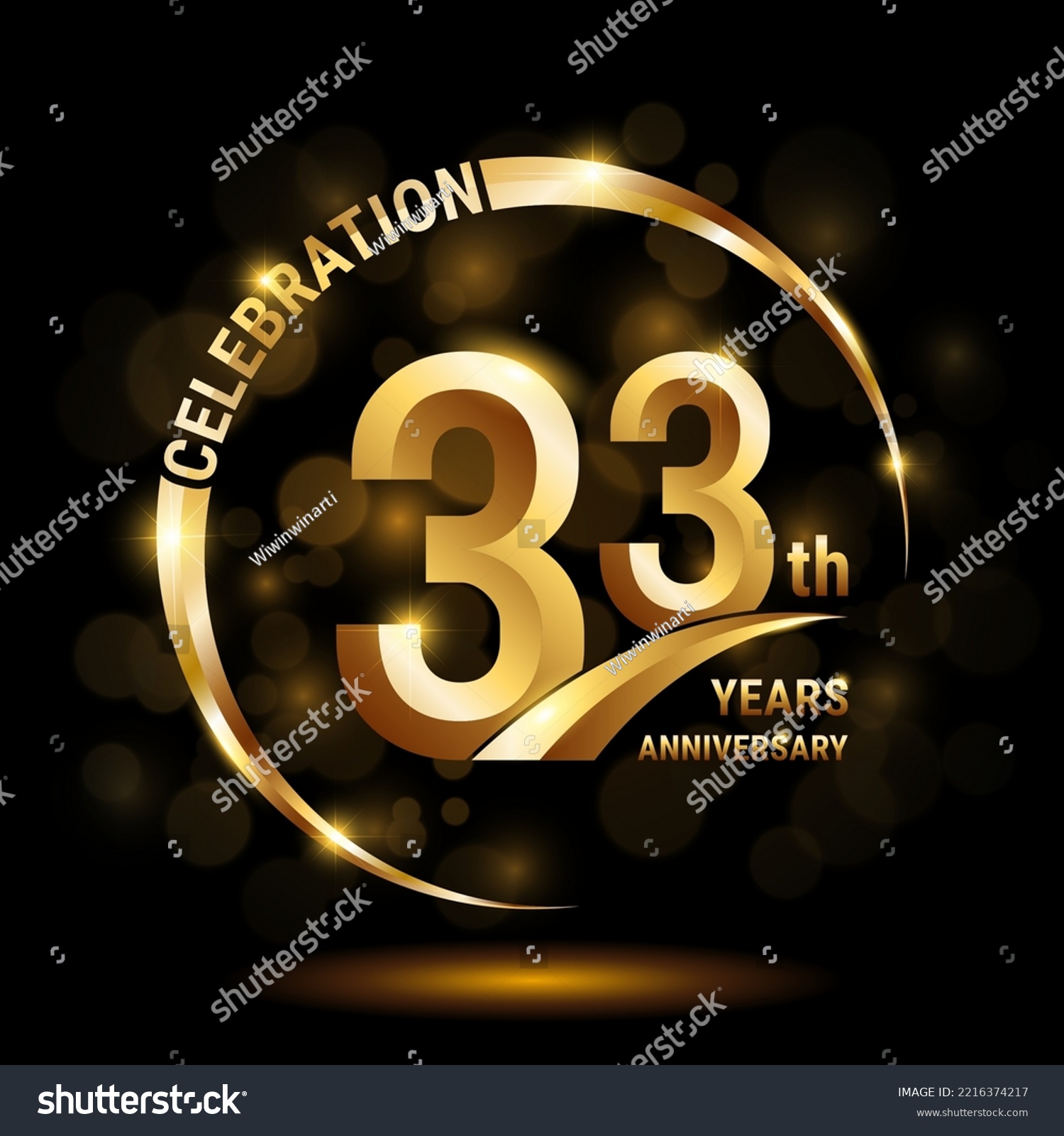 33th Anniversary Logo, Template design for - Royalty Free Stock Vector ...