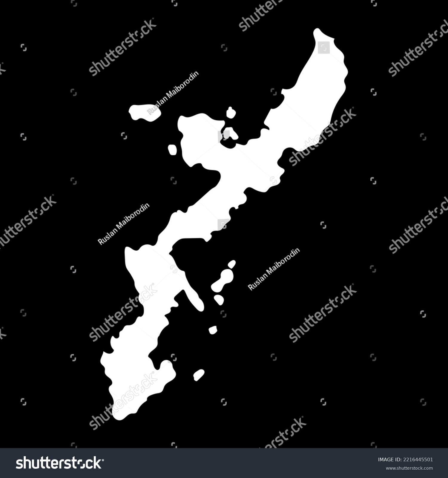 Okinawa island map. Vector illustration - Royalty Free Stock Vector ...