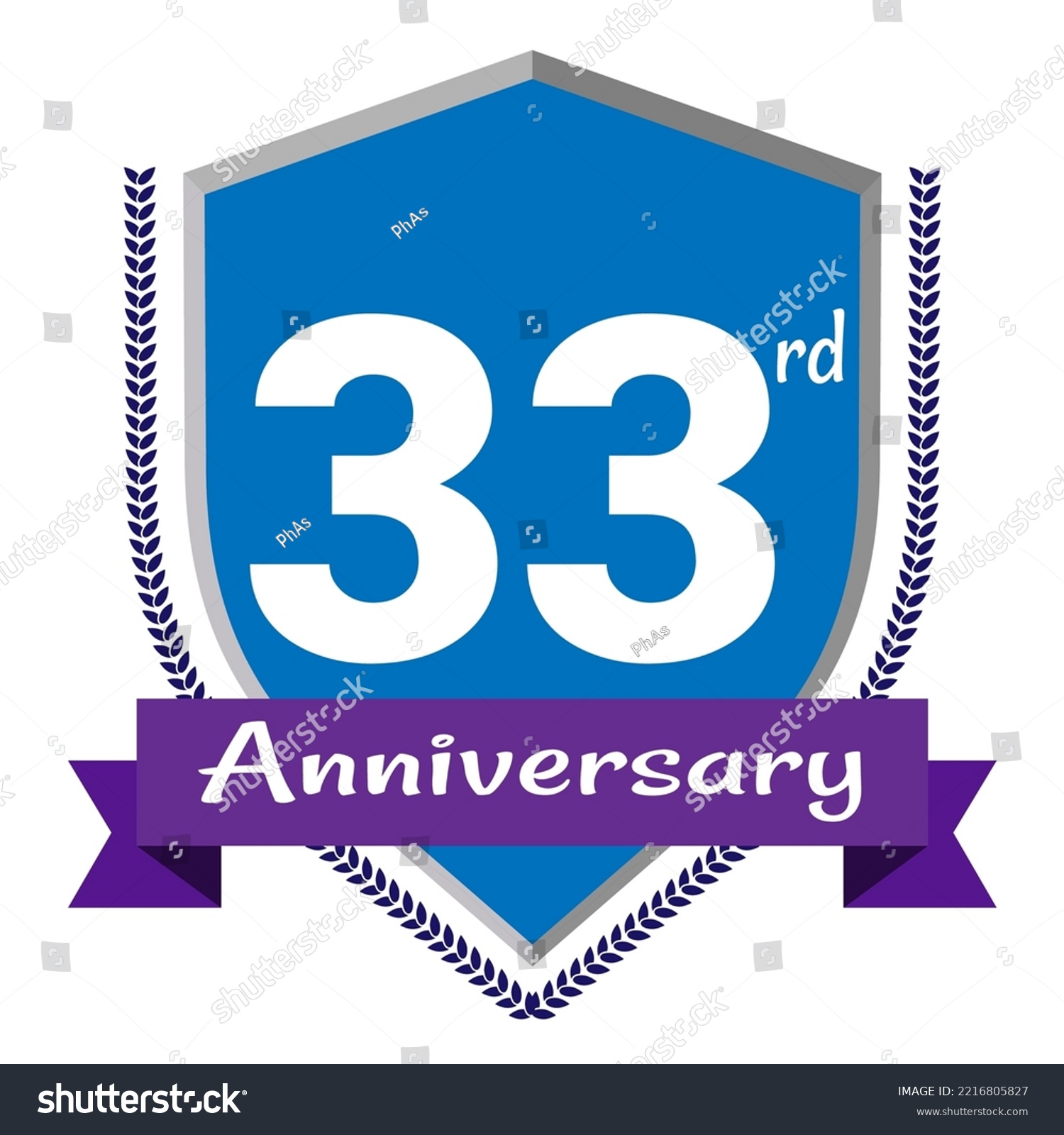 33rd Anniversary. Anniversary Sign Collection - Royalty Free Stock ...