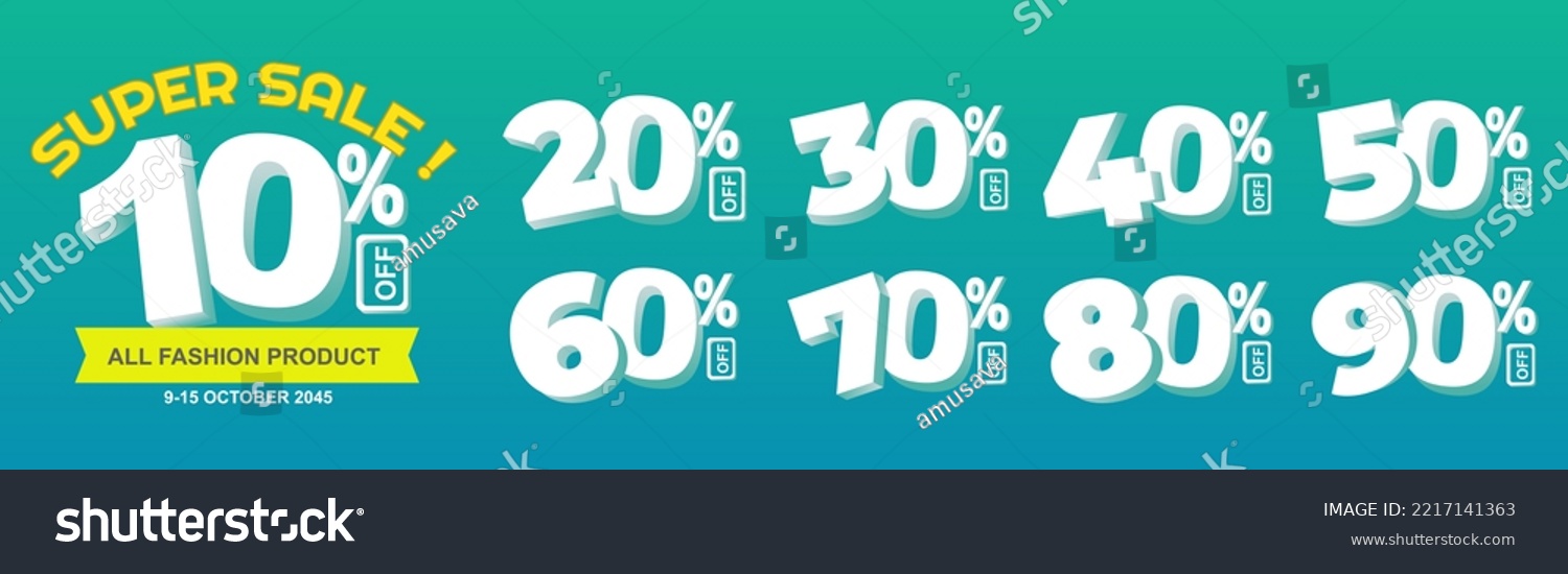 10%, 20%, 30%, 40%, 50%, 60%, 70%, 80%, 90% Discount. Sale tags set vector badges template. Sale offer price sign. Special offer symbol. Discount promotion. Discount badge shape. Vector design #2217141363
