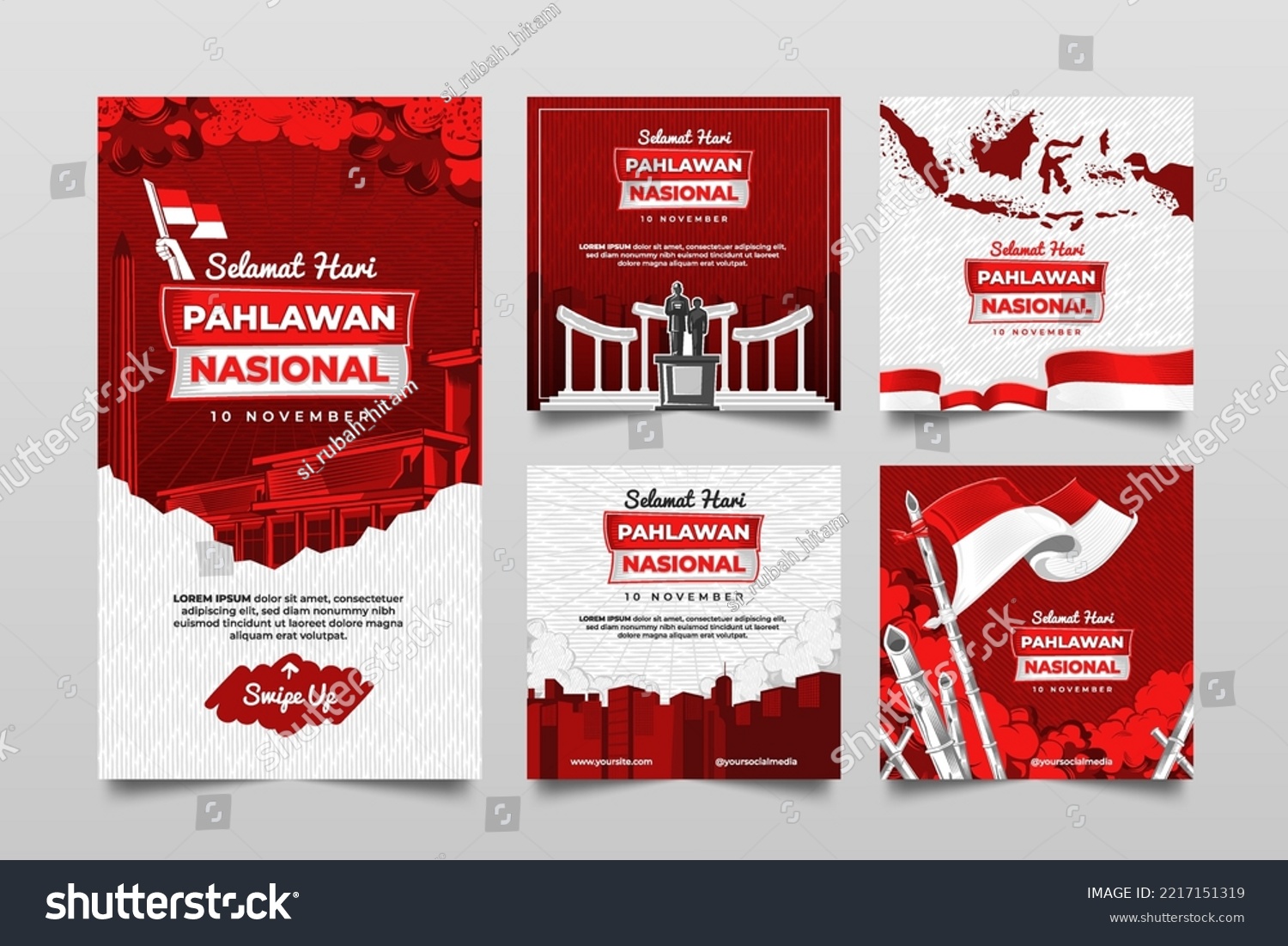 Selamat Hari Pahlawan Nasional Translation Royalty Free Stock