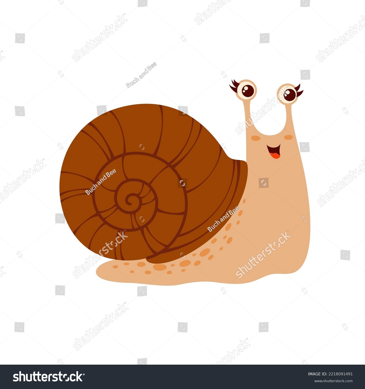 Snail cartoon insect, vector funny kids - Royalty Free Stock Vector ...