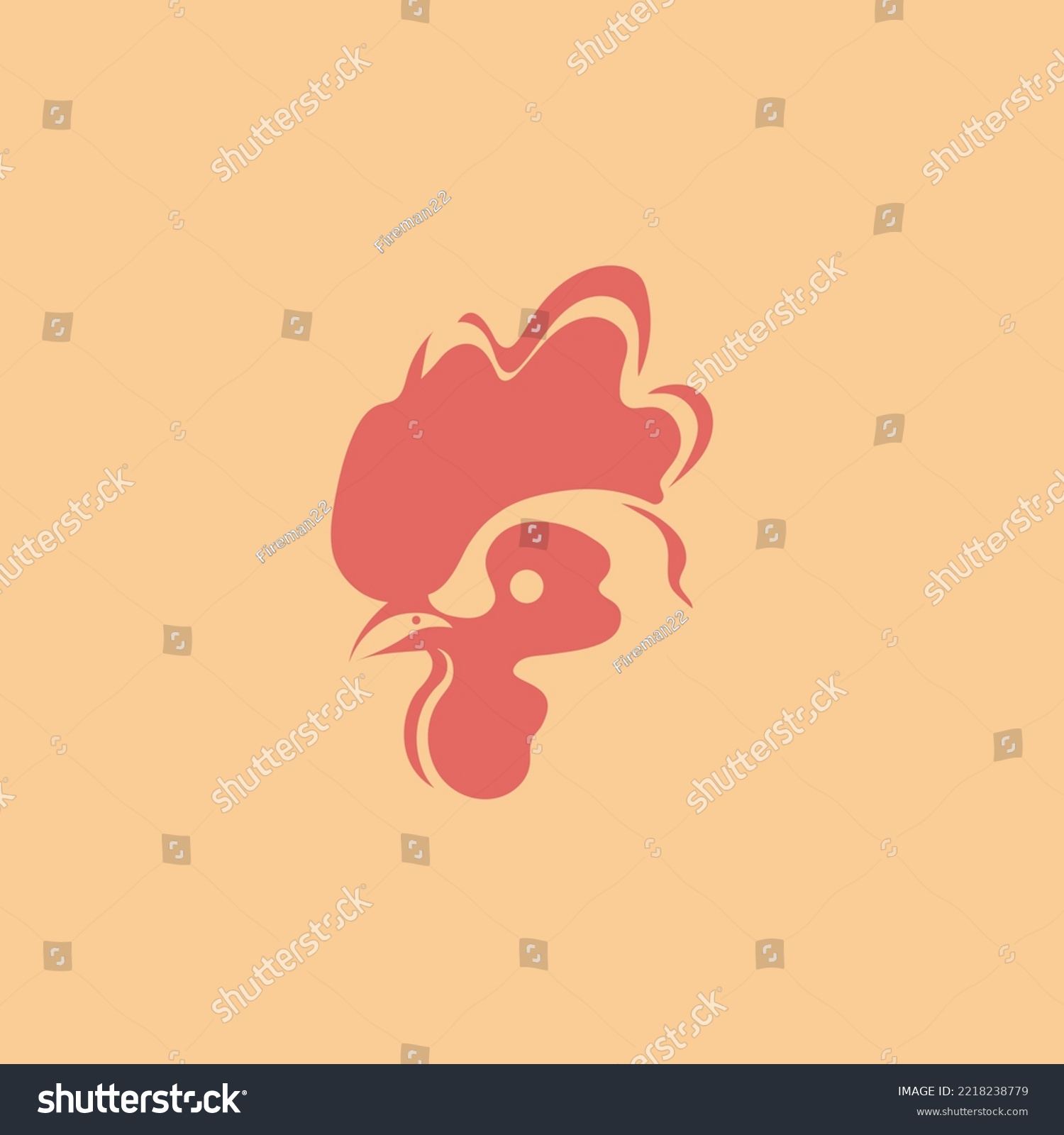 Chicken head logo that shows more identical - Royalty Free Stock Vector ...