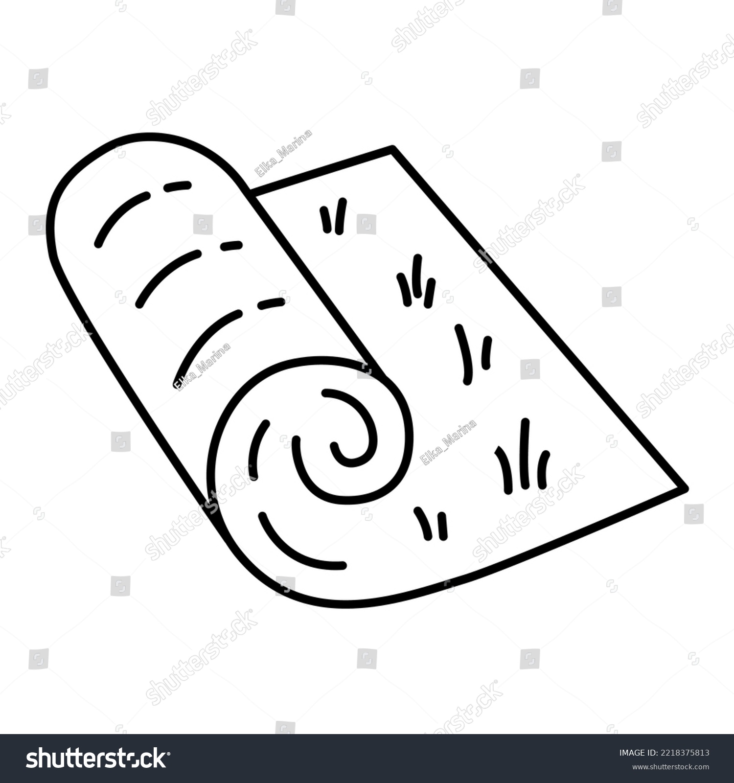 Artificial grass roll icon. Lawn roll - Royalty Free Stock Vector ...