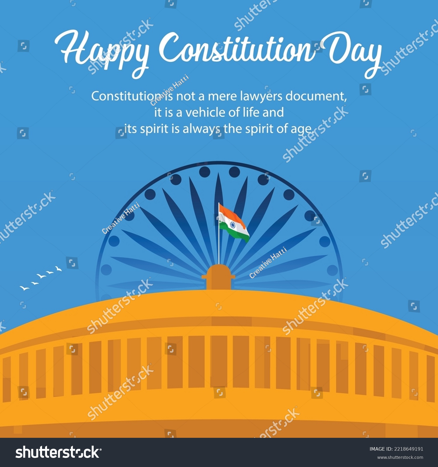 Banner design of Happy Constitution Day of India - Royalty Free Stock ...