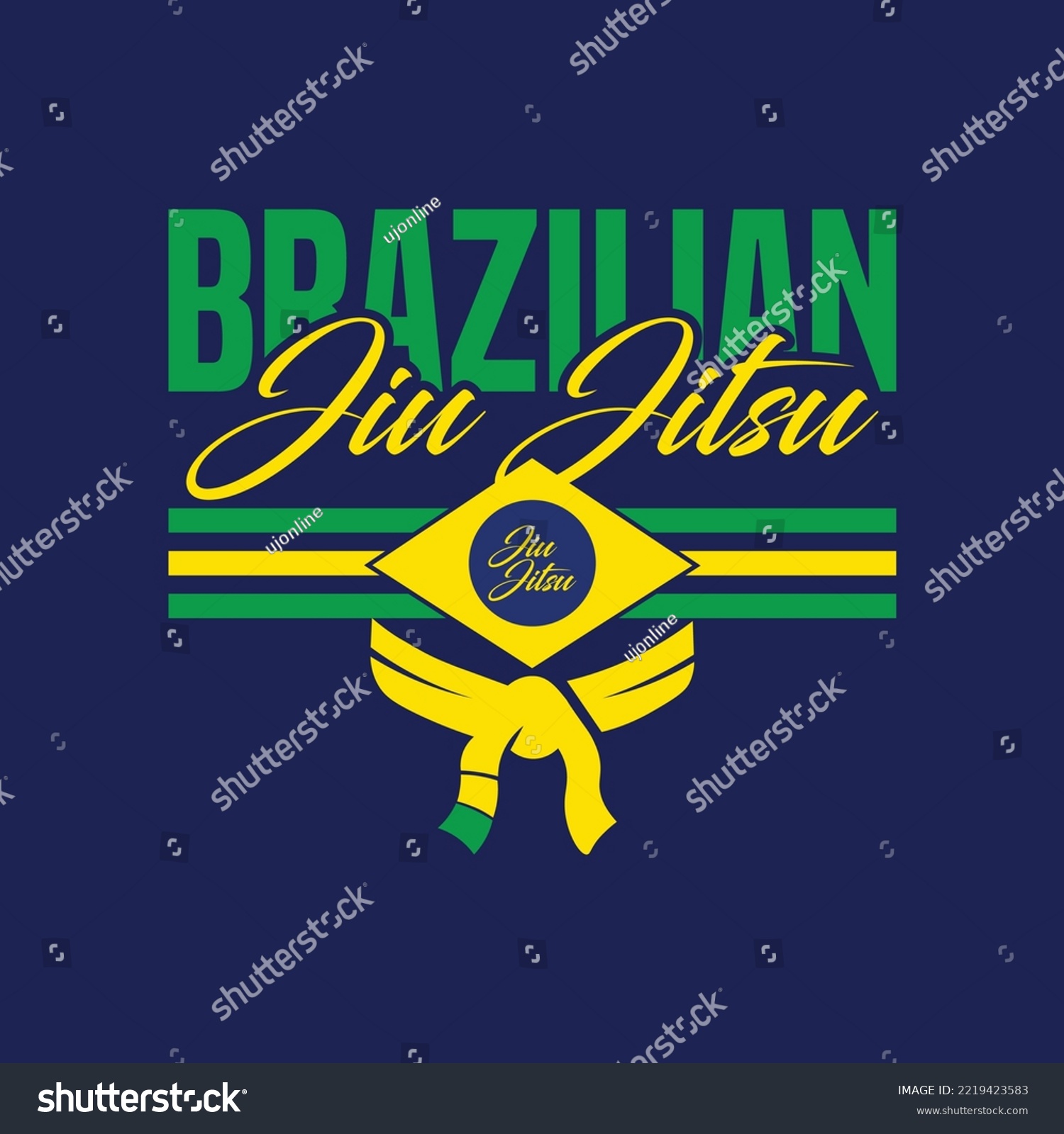 Brazilian Jiu Jitsu, Brazil, typography, Graphic - Royalty Free Stock ...