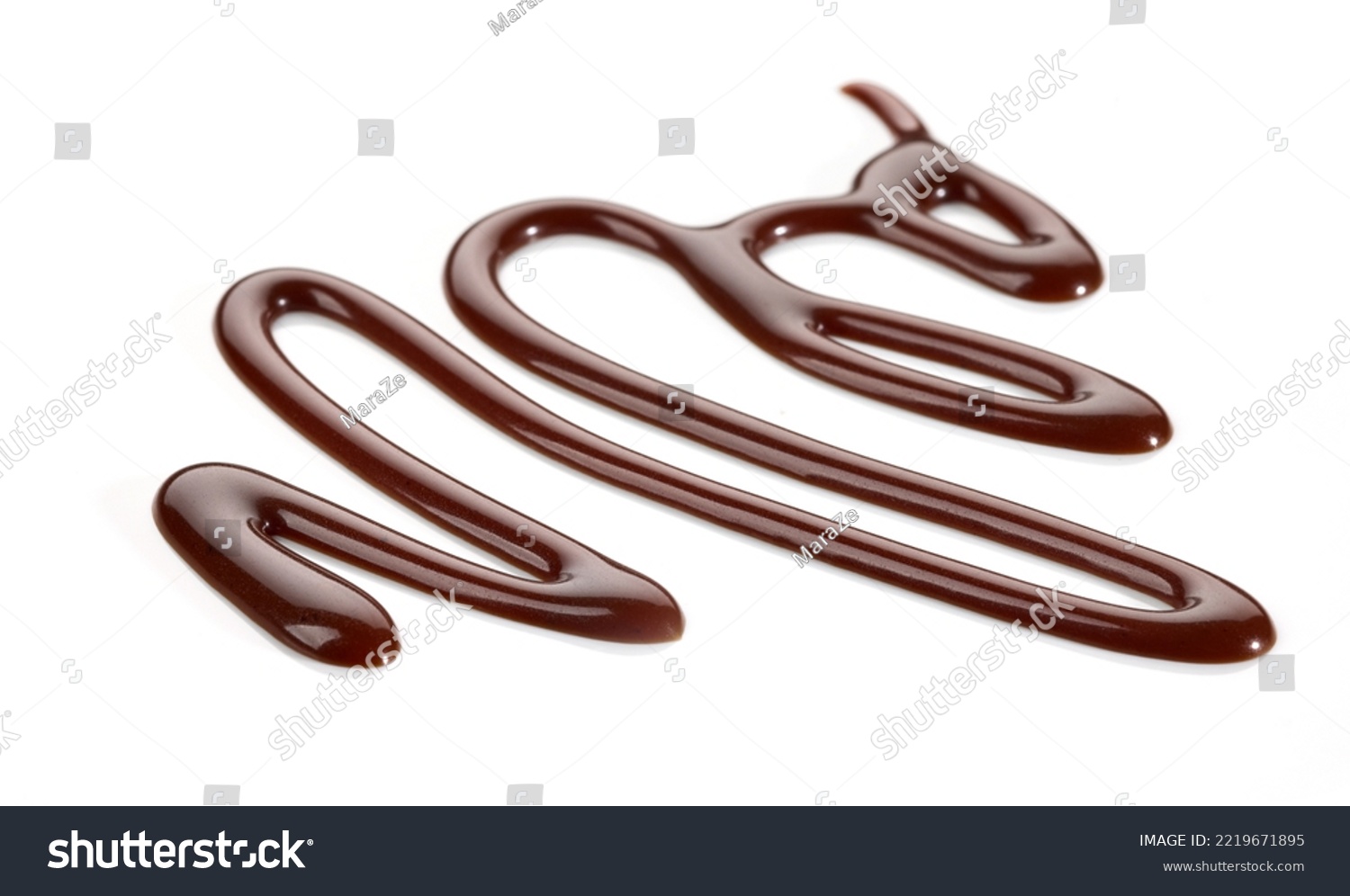 melted chocolate sauce isolated on white background #2219671895