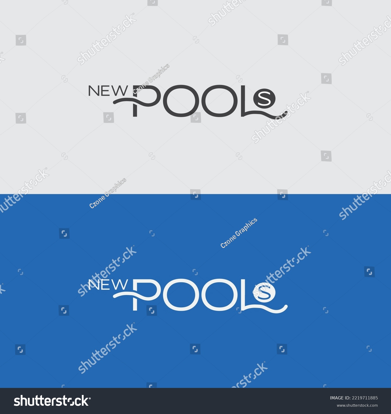 New Pools Logo Design. Swimming pool logo. - Royalty Free Stock Vector ...