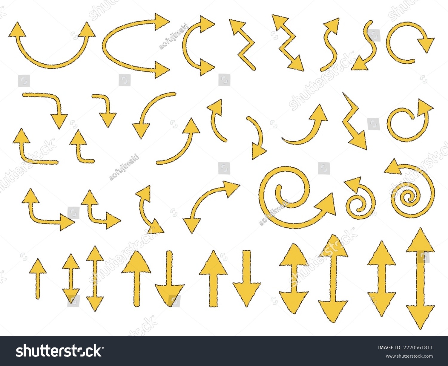 Rough image arrow illustration set - Royalty Free Stock Vector ...