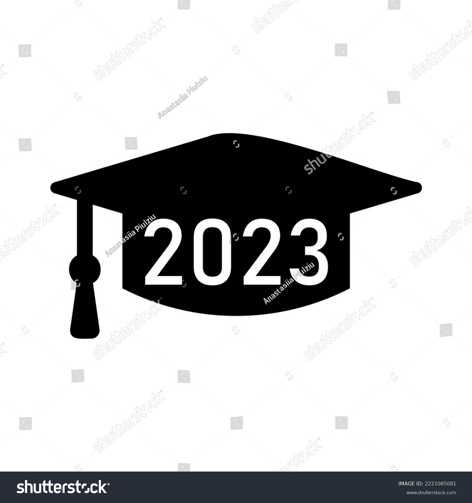 Graduation cap 2023 vector illustration - Royalty Free Stock Vector ...