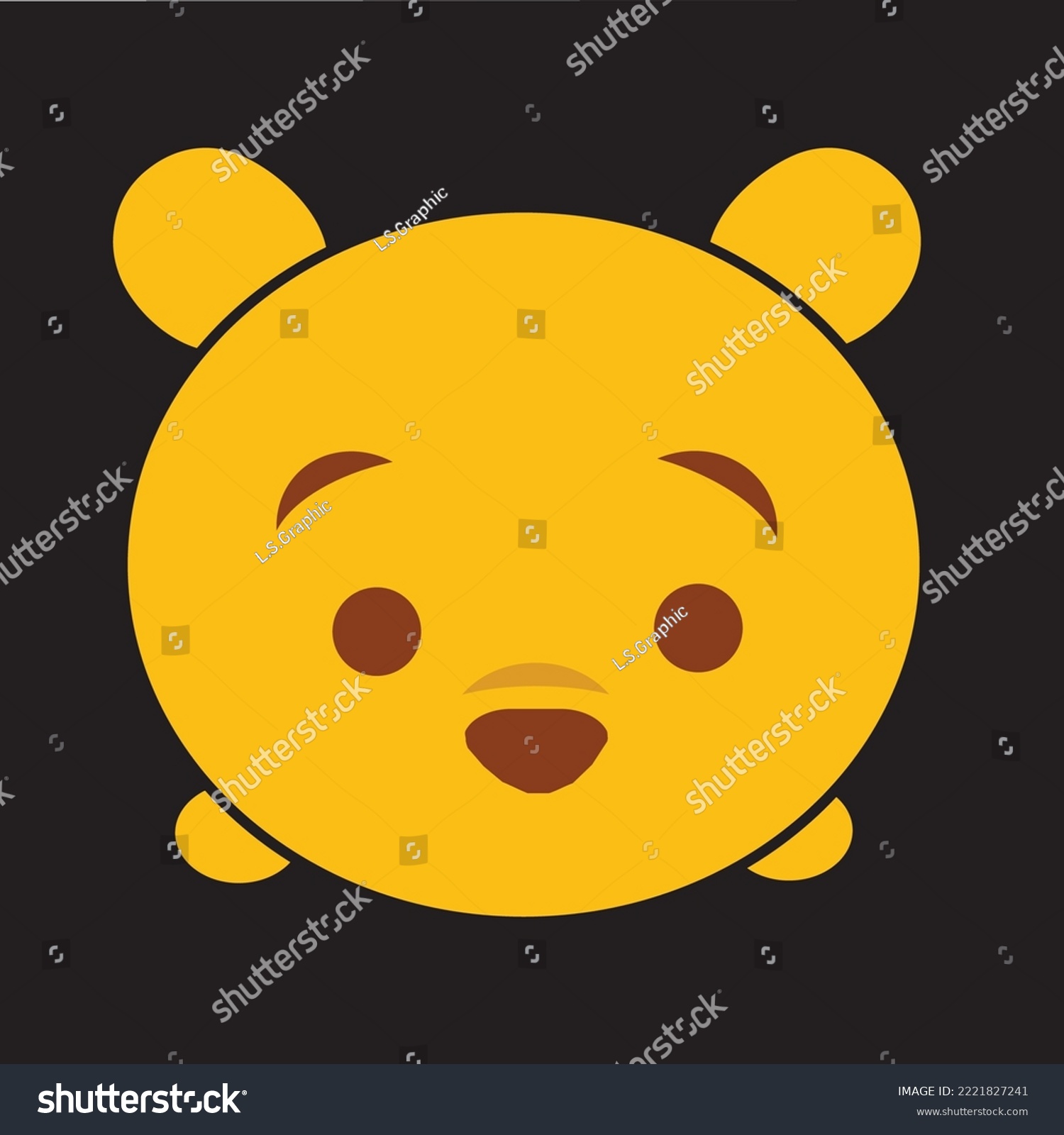 Winnie-the-pooh Vector Cartoon Character. Animal - Royalty Free Stock 