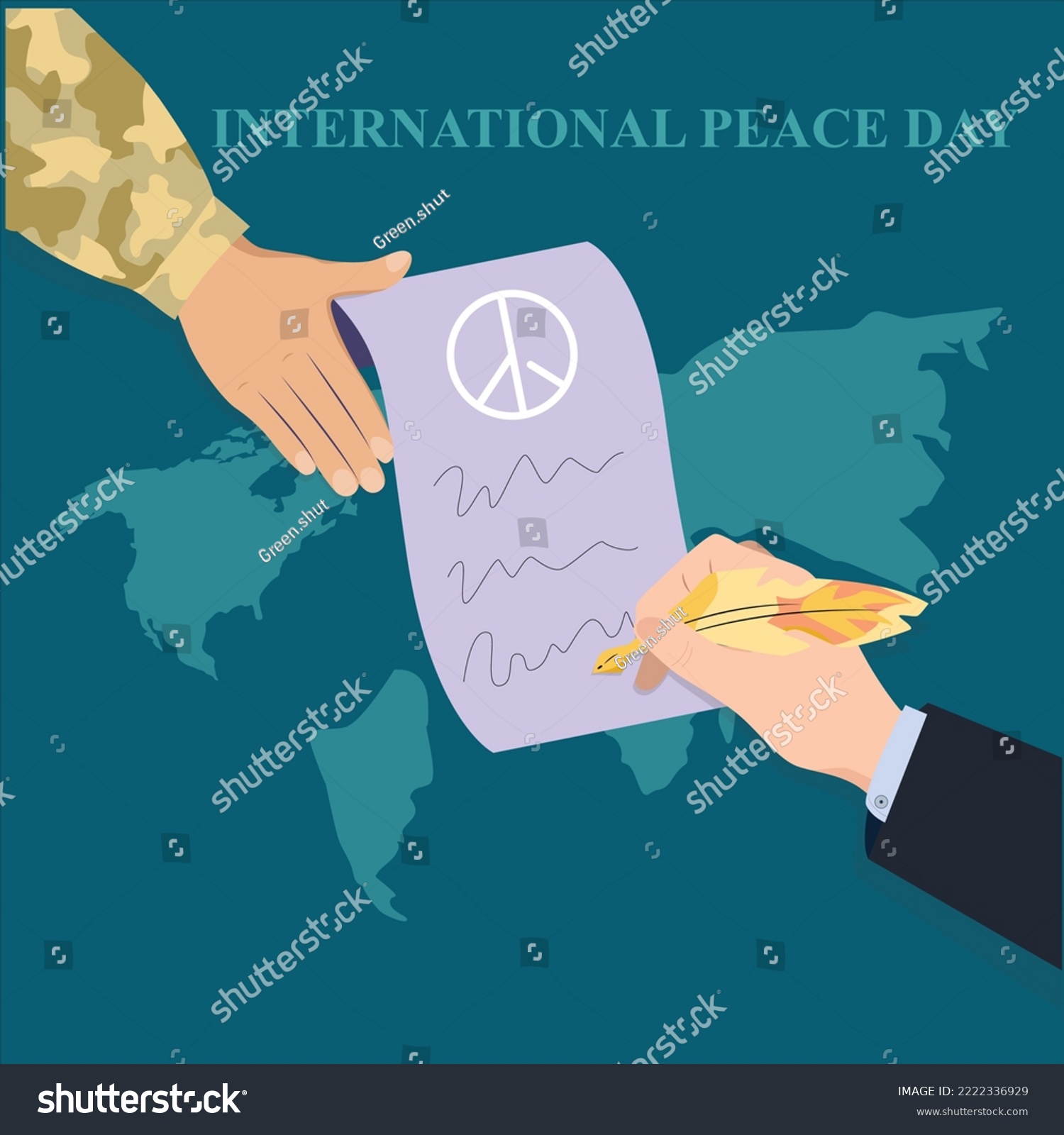 International Day of Peace agreement. world - Royalty Free Stock Vector ...