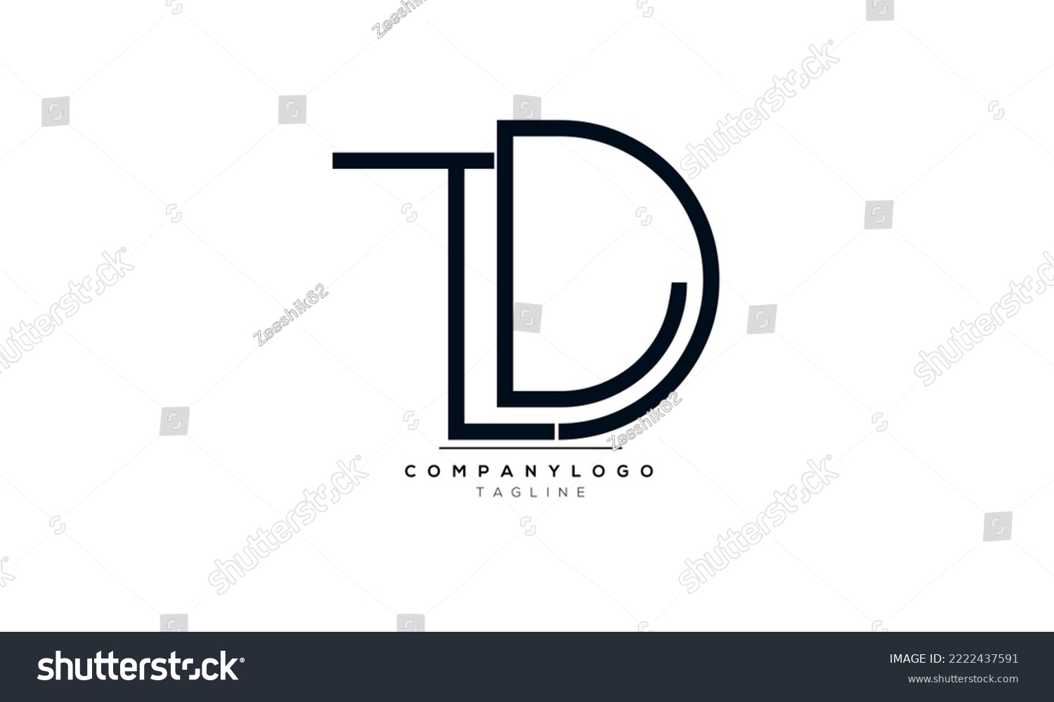 Alphabet letters Initials Monogram logo TD, TD - Royalty Free Stock ...