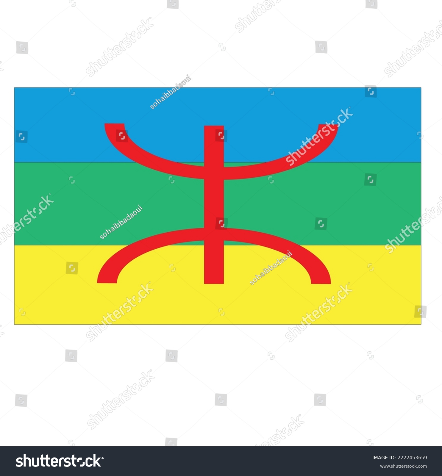 A Flag Of Amazigh Identity Royalty Free Stock Vector 2222453659